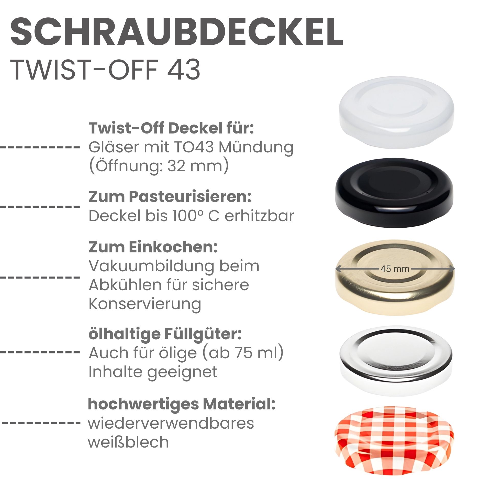 Mikken Mini Einmachglas 37 ml – kleines Schraubglas für Proben & Geschenke