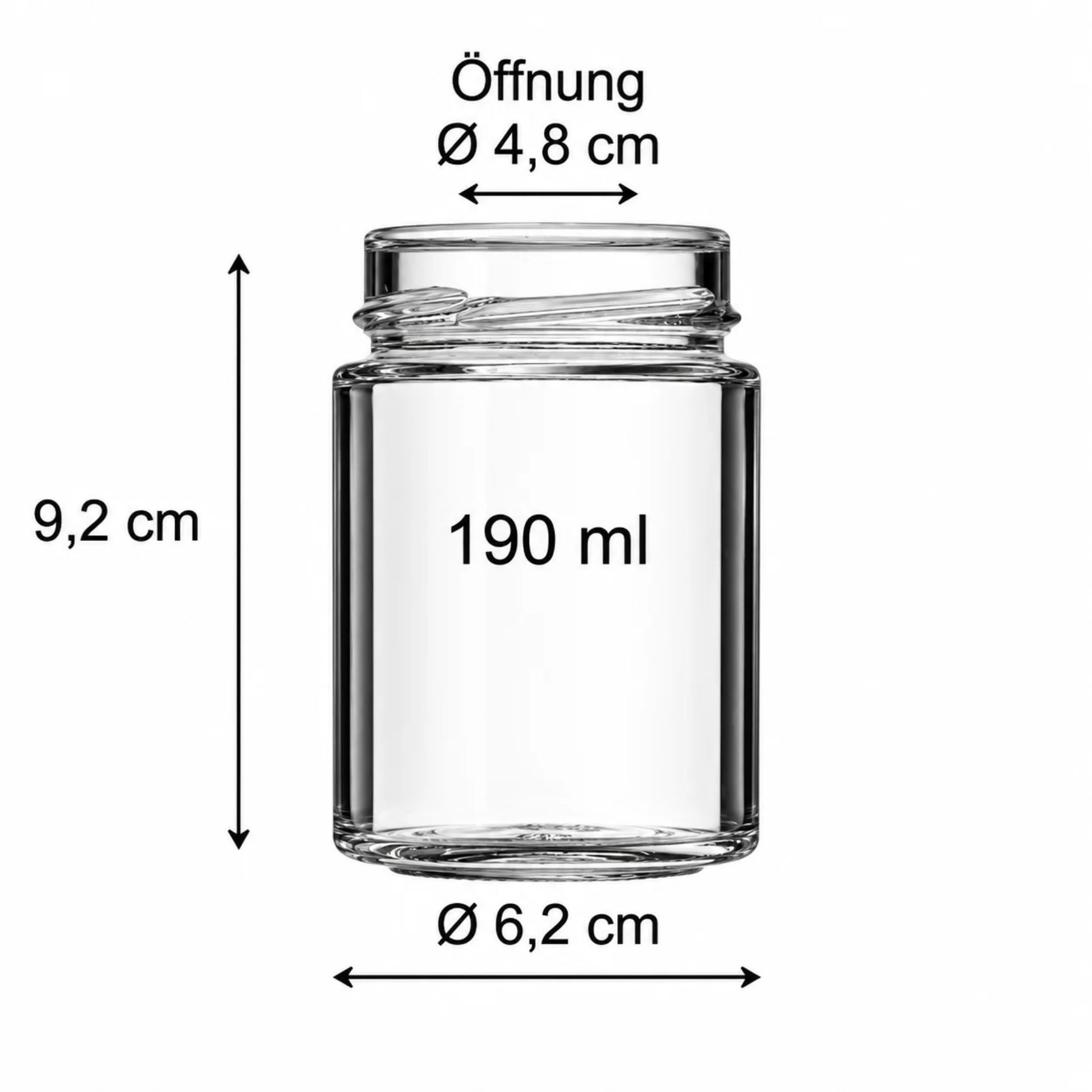 Glasdose 190 ml mit blauem Dichtungsdeckel - Mikken Art Glasdose ideal zur Aufbewahrung von Lebensmitteln und Gewürzen. Hochwertige Qualität, luftdichter Verschluss.