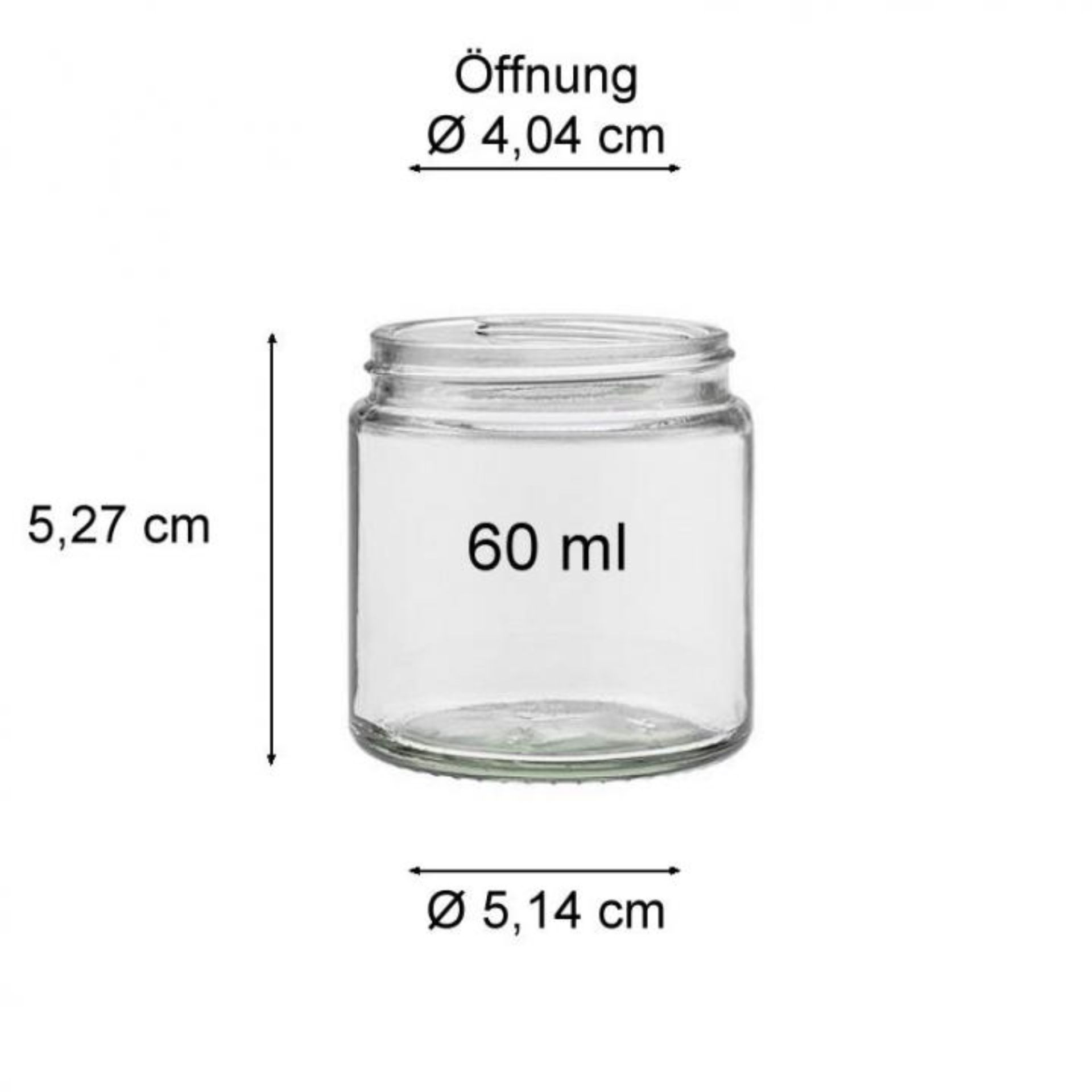 Glastiegel 60 ml mit Deckel - Perfekt für Cremes und Kosmetikaufbewahrung, robustes Design, ideal für Reisegrößen und umweltfreundliche Verpackungslösungen.