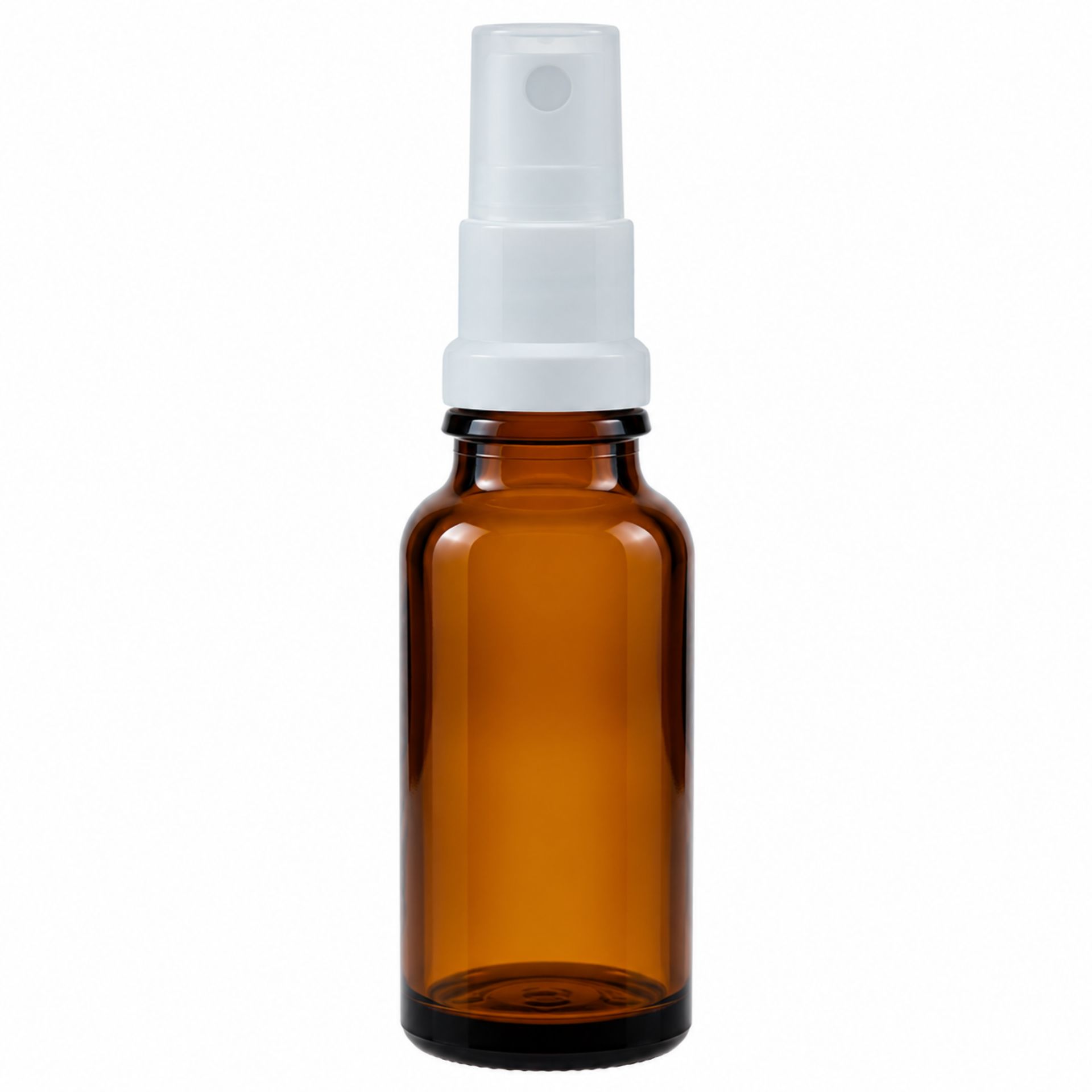 20 ml Sprühflasche aus transparentem Kunststoff mit weißem Sprühkopf, ideal für die Aufbewahrung und Verteilung von Flüssigkeiten. Perfekt für den Einsatz von Reinigungsmitteln, Parfümen oder Desinfektionsmitteln.