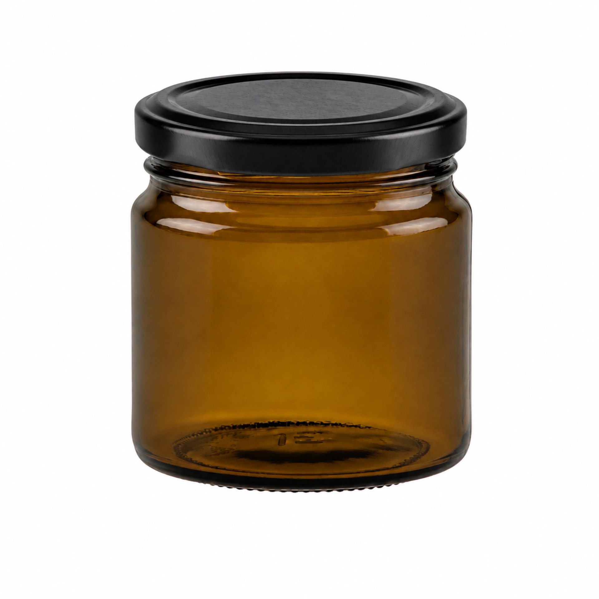 Einmachglas  215 ml braun Rundglas