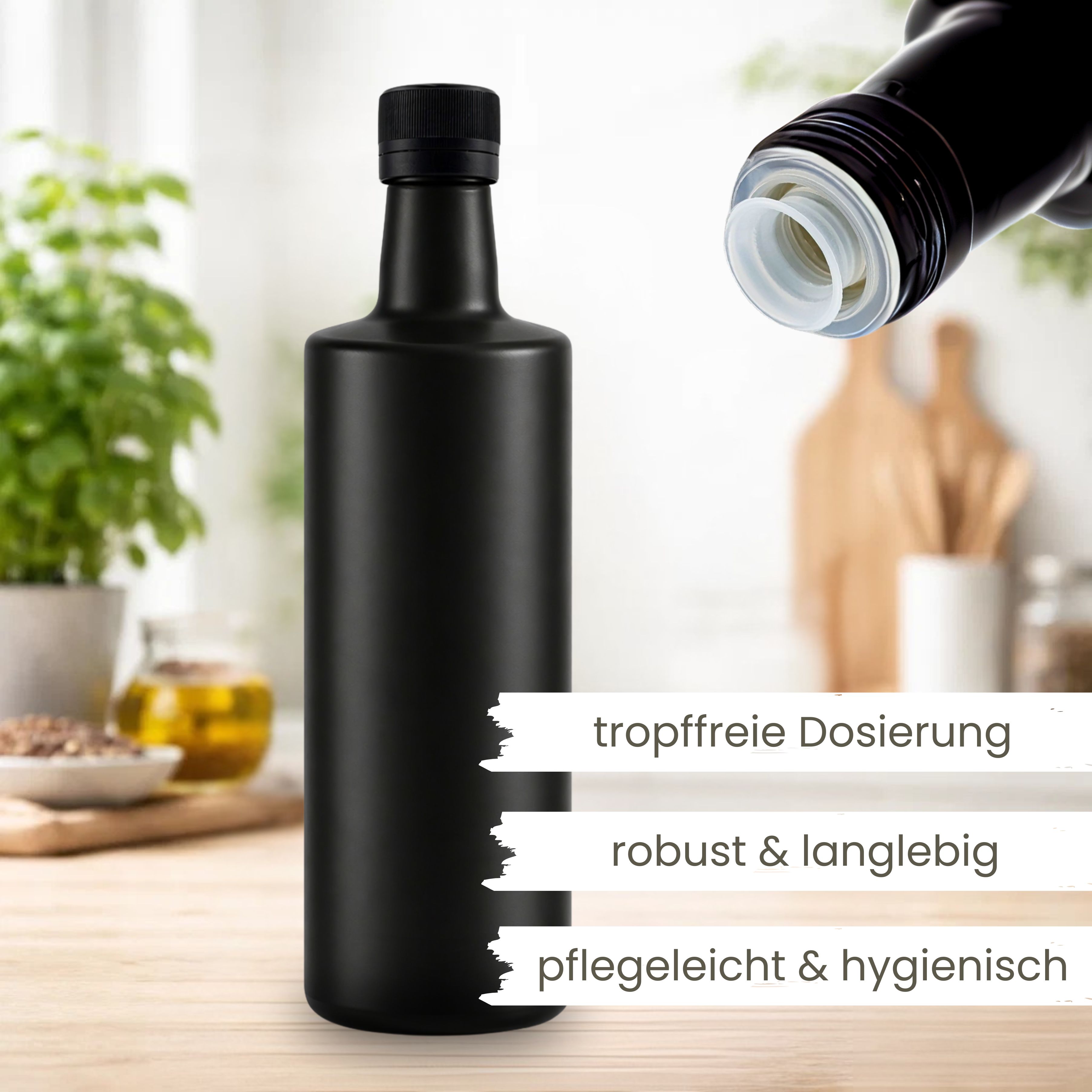 schwarze Ölflasche 500 ml