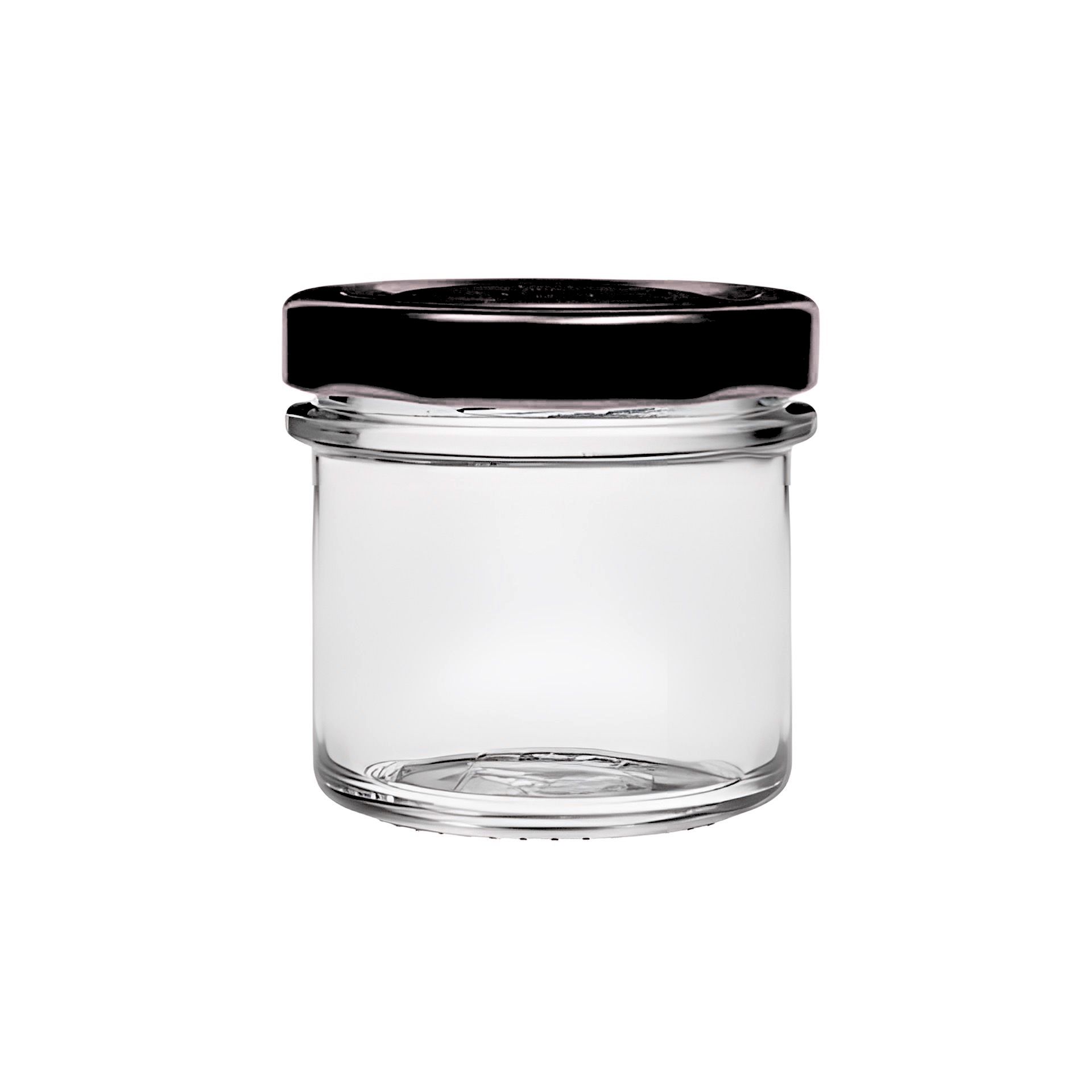 Weckglas 72 ml Mini Sturzglas Glas Rundrandglas mit Deckel gold
