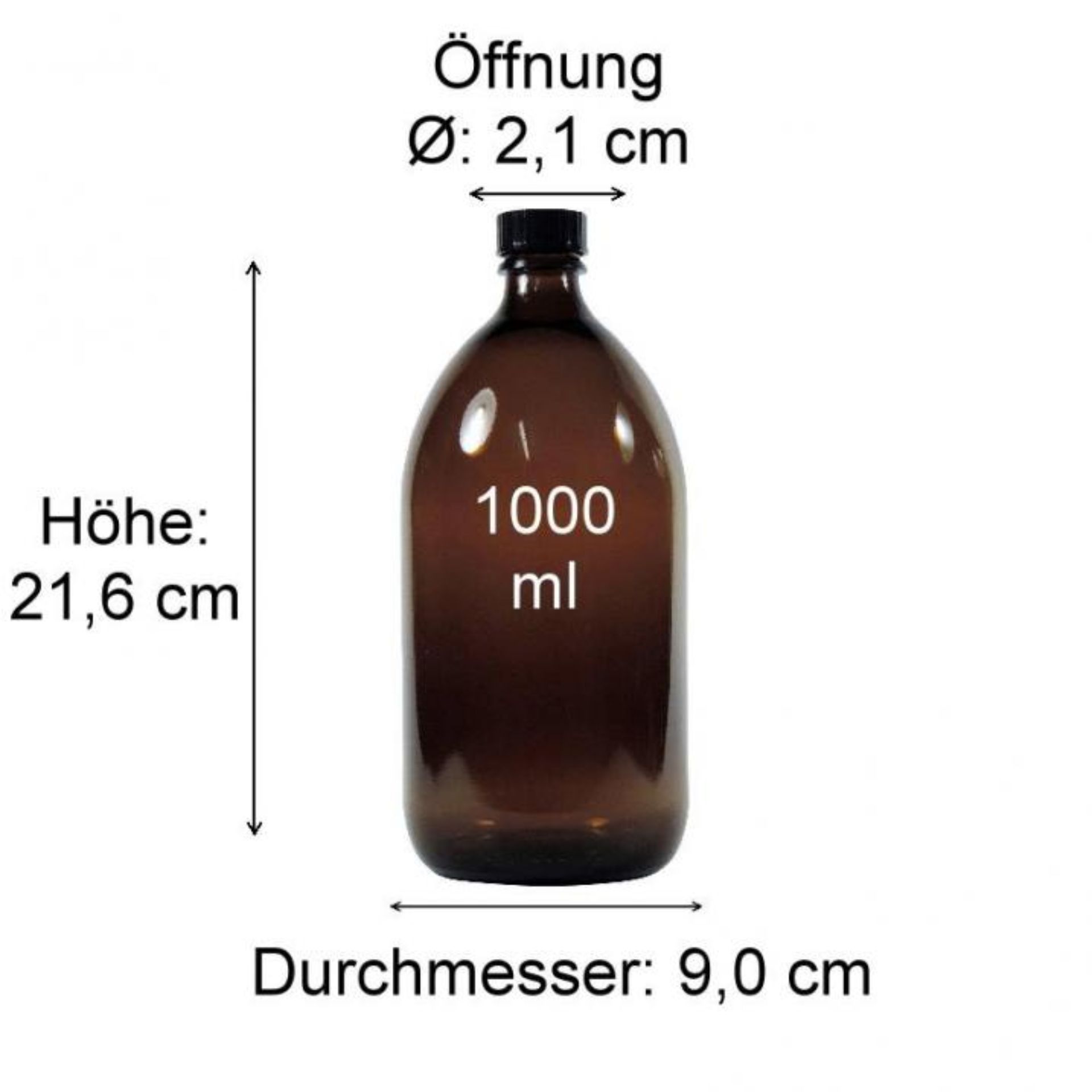 Ein hochwertiges Bild, das eine maßstabsgetreue Darstellung eines hochwertigen, transparenten PET-Behälters mit 1000 ml Fassungsvermögen zeigt, ideal für Lebensmittelverpackungen und Flüssigkeiten. Perfekte Wahl für nachhaltiges Verpackungsdesign.