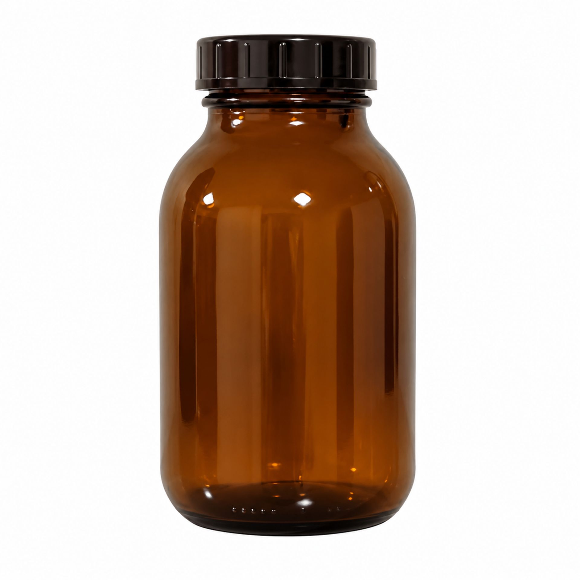 Apothekerflasche 500ml Weithalsflasche Braun mit Schraubdeckel - Hochwertige Aufbewahrungslösung für Flüssigkeiten und Chemikalien, ideal für Labor und Pharmazie.
