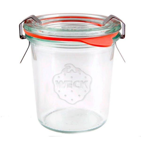 WECK Sturzglas  140 ml Einmachglas mit Deckel, Gummiring und Klammern
