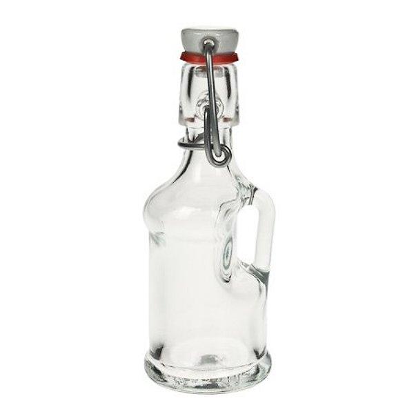 Glasflasche 40 ml mit Bügelverschluss und Henkel