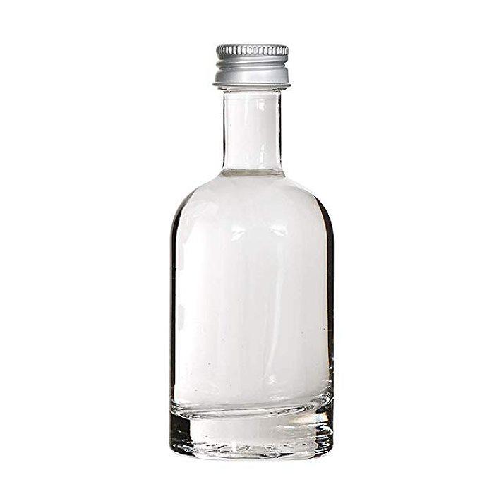 Klieine Glasflasche  50 ml Ginflasche leer mit dickem Boden