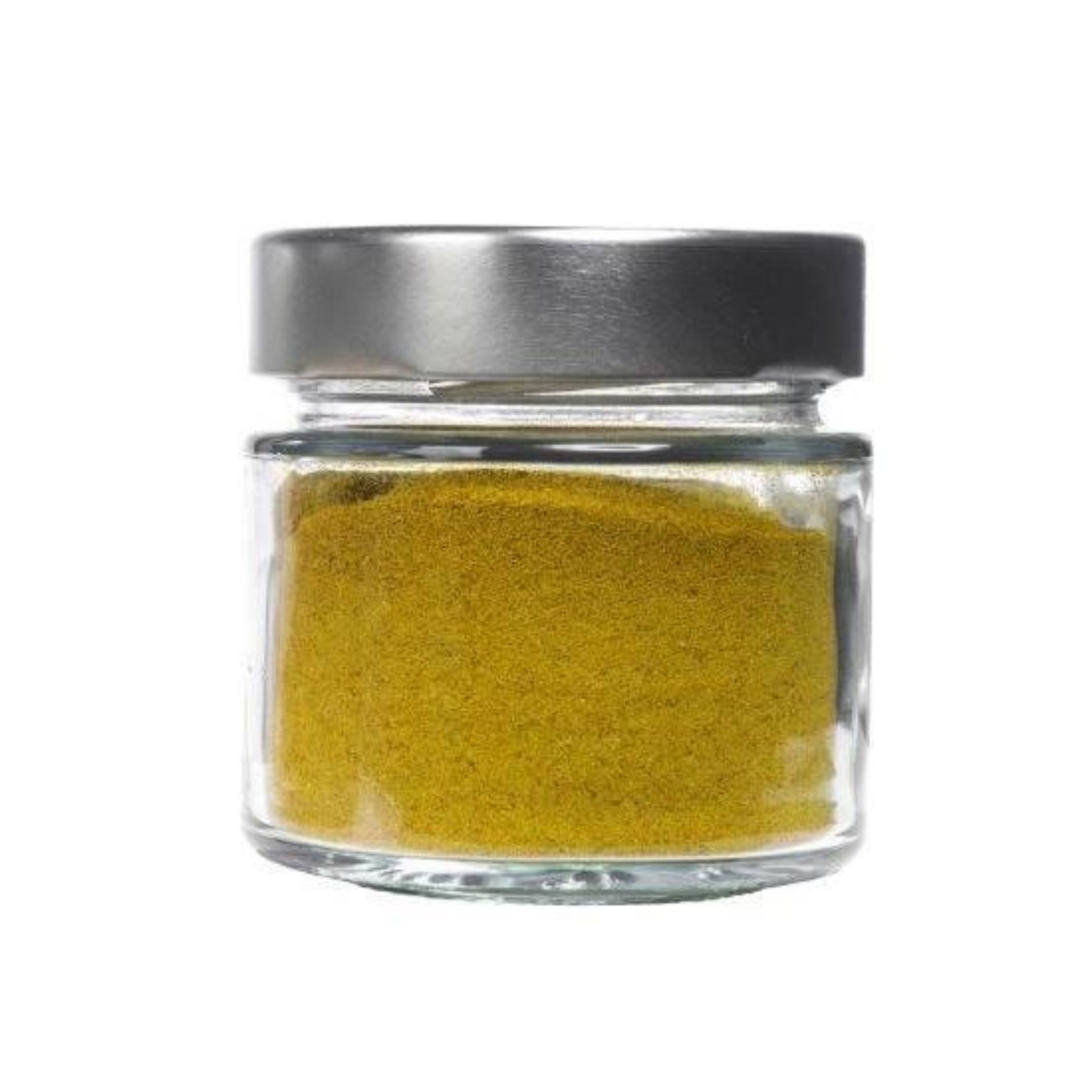 Pfandfreie Getränkedosen im praktischen 24er Tray – Energy Drink Mix Glasflasche mit Verschlusskappe, gefüllt mit einer orangefarbenen Flüssigkeit auf weißem Hintergrund - perfekt für Getränkeaufbewahrung und stilvolle Präsentation