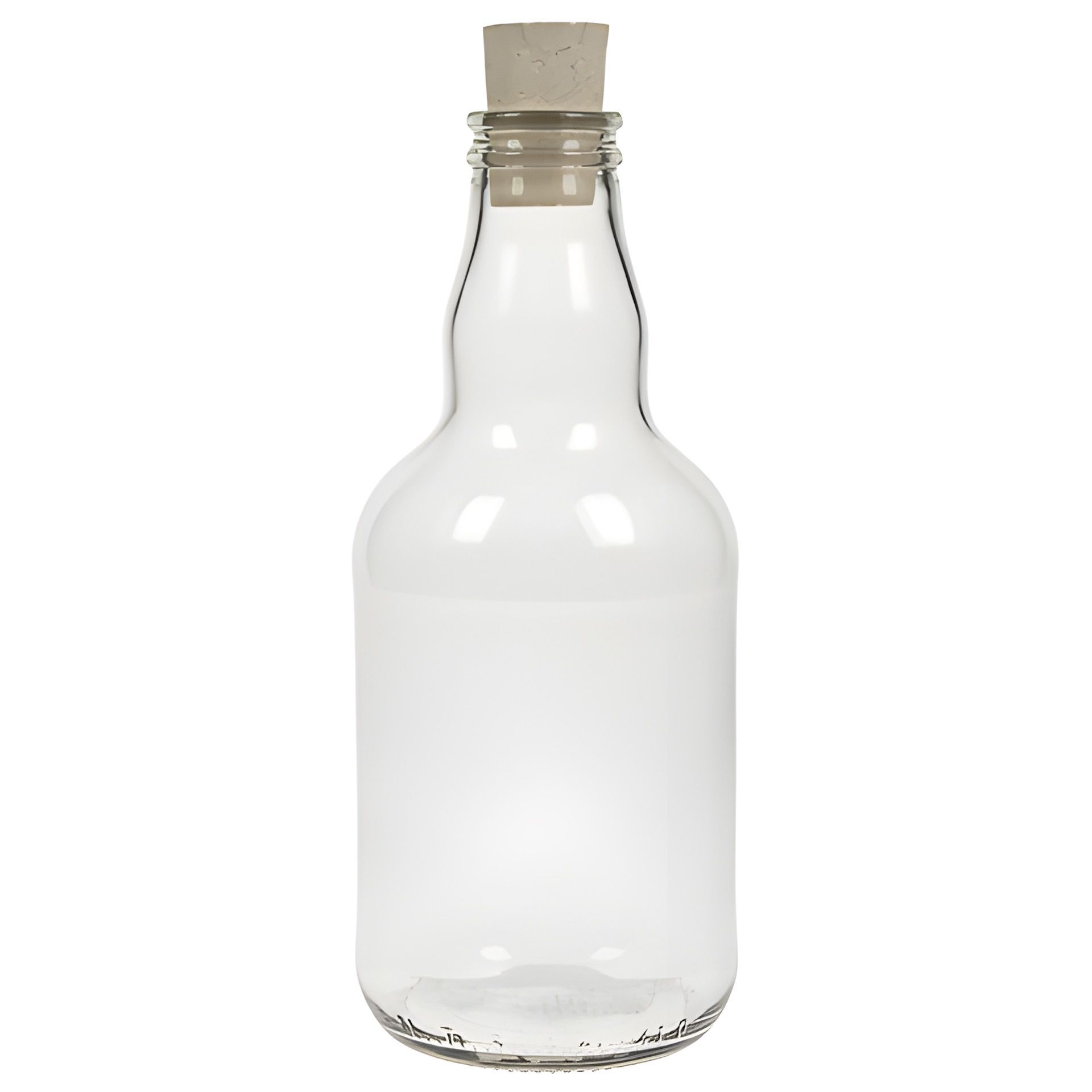 Glasflasche  400 ml Kropfhals mit Korken