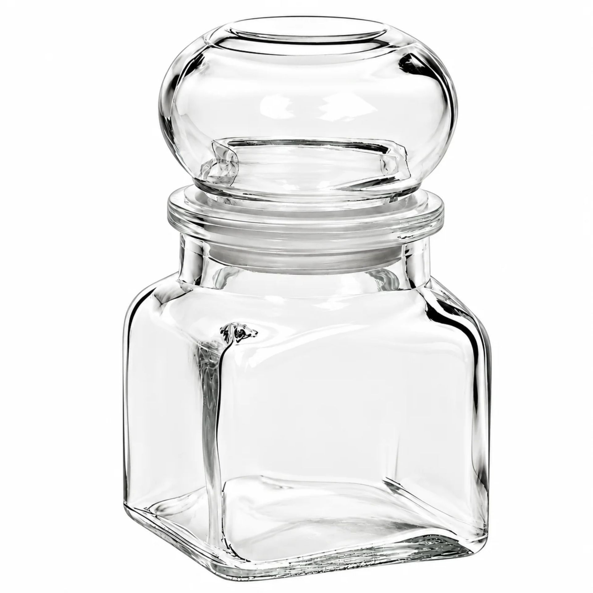 Stopfenglas  120 ml eckig mit Glasstopfen