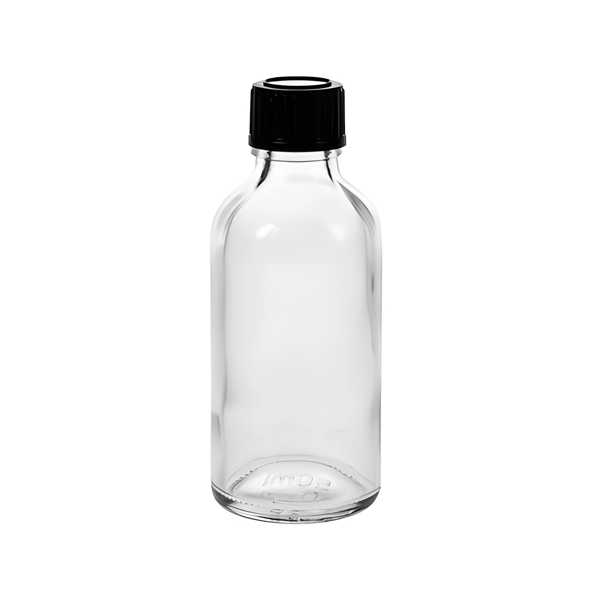 Apothekerflasche 50 ml mit Schraubverschluss - klarer Glasbehälter für Präzision und Dosierung, ideal für Labor oder private Verwendung.