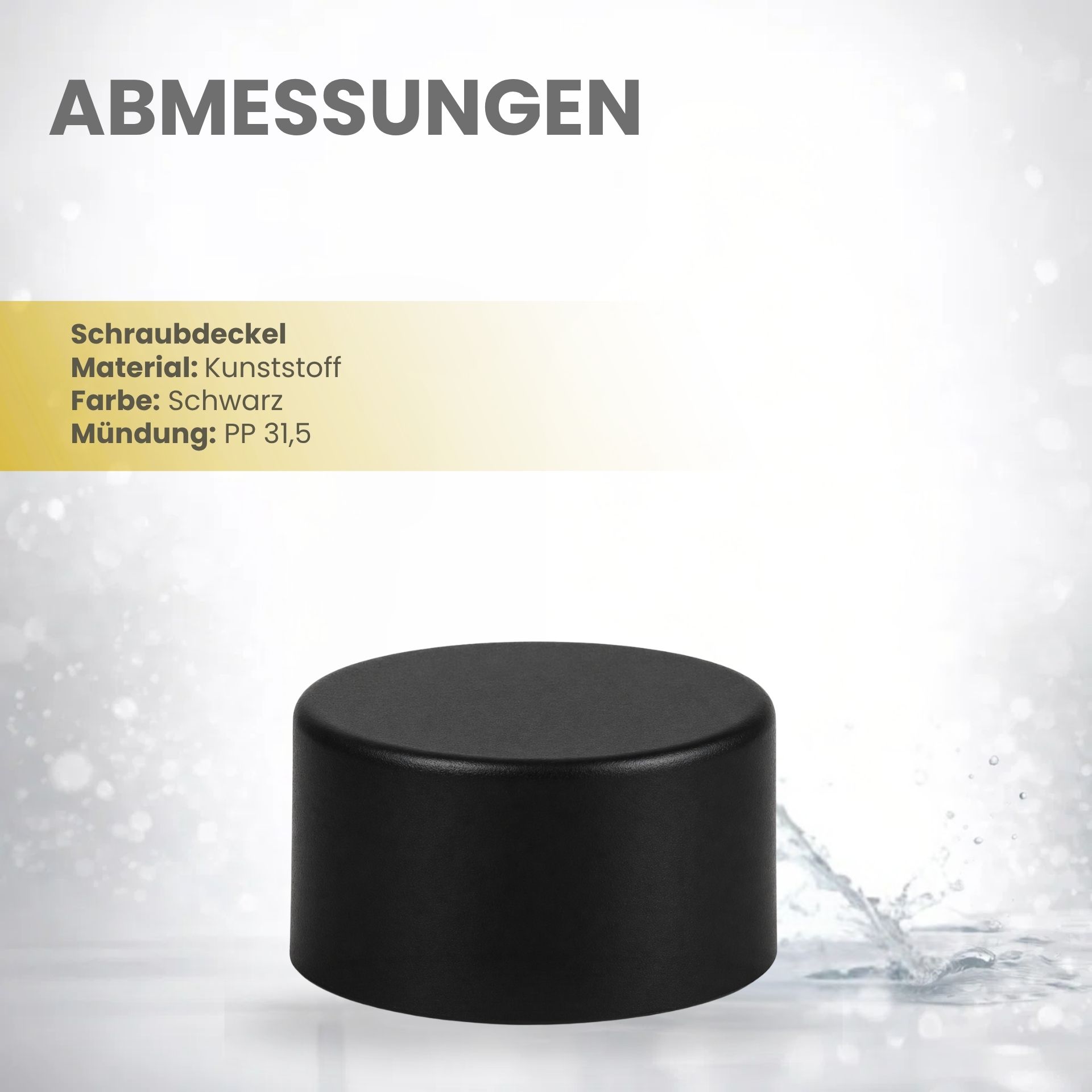 Schraubverschluss PP 31,5 Aluminiumdeckel mit Kunststoffmantel