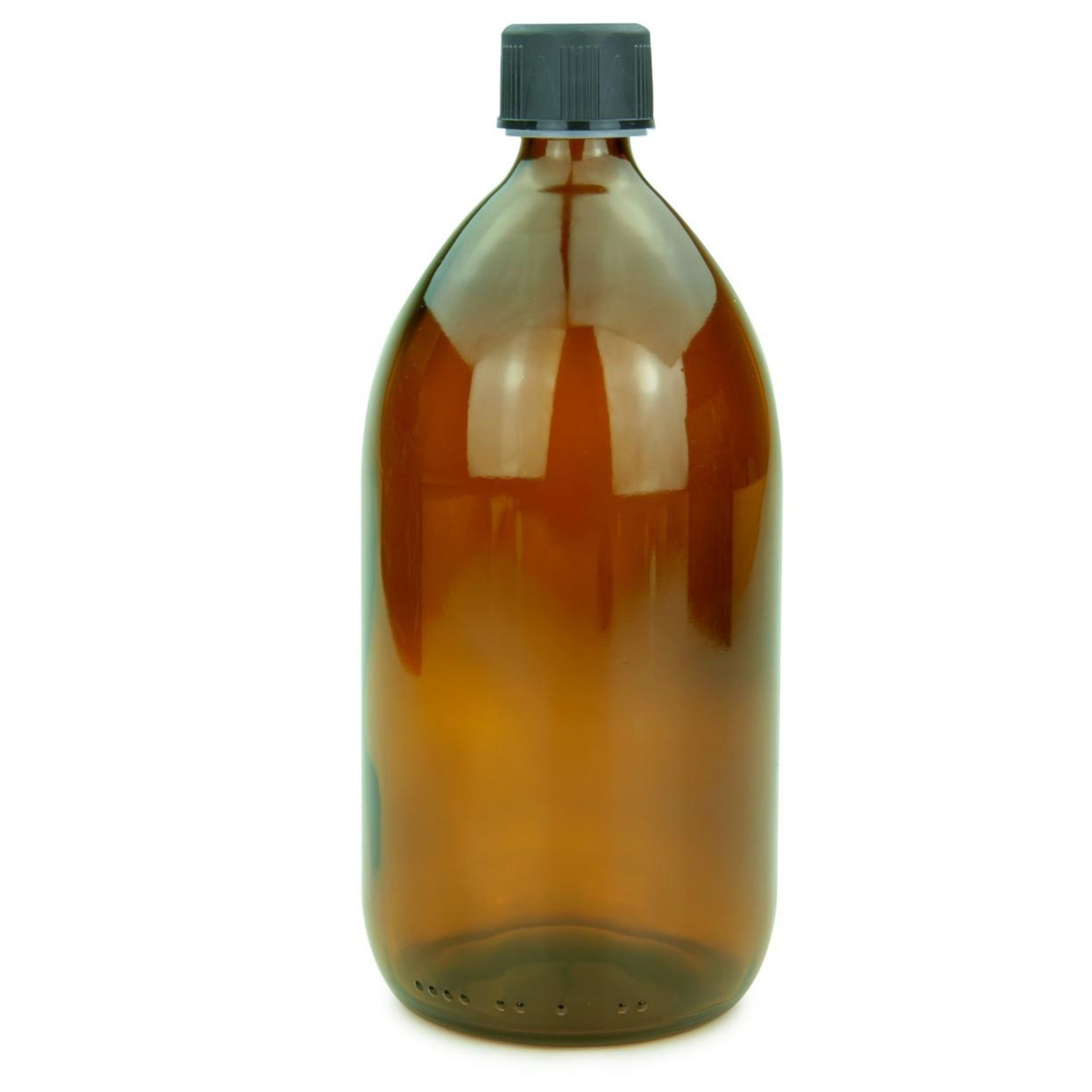 Glasflasche 1000 ml Laborflasche braun mit Schraubdeckel (Kisi)