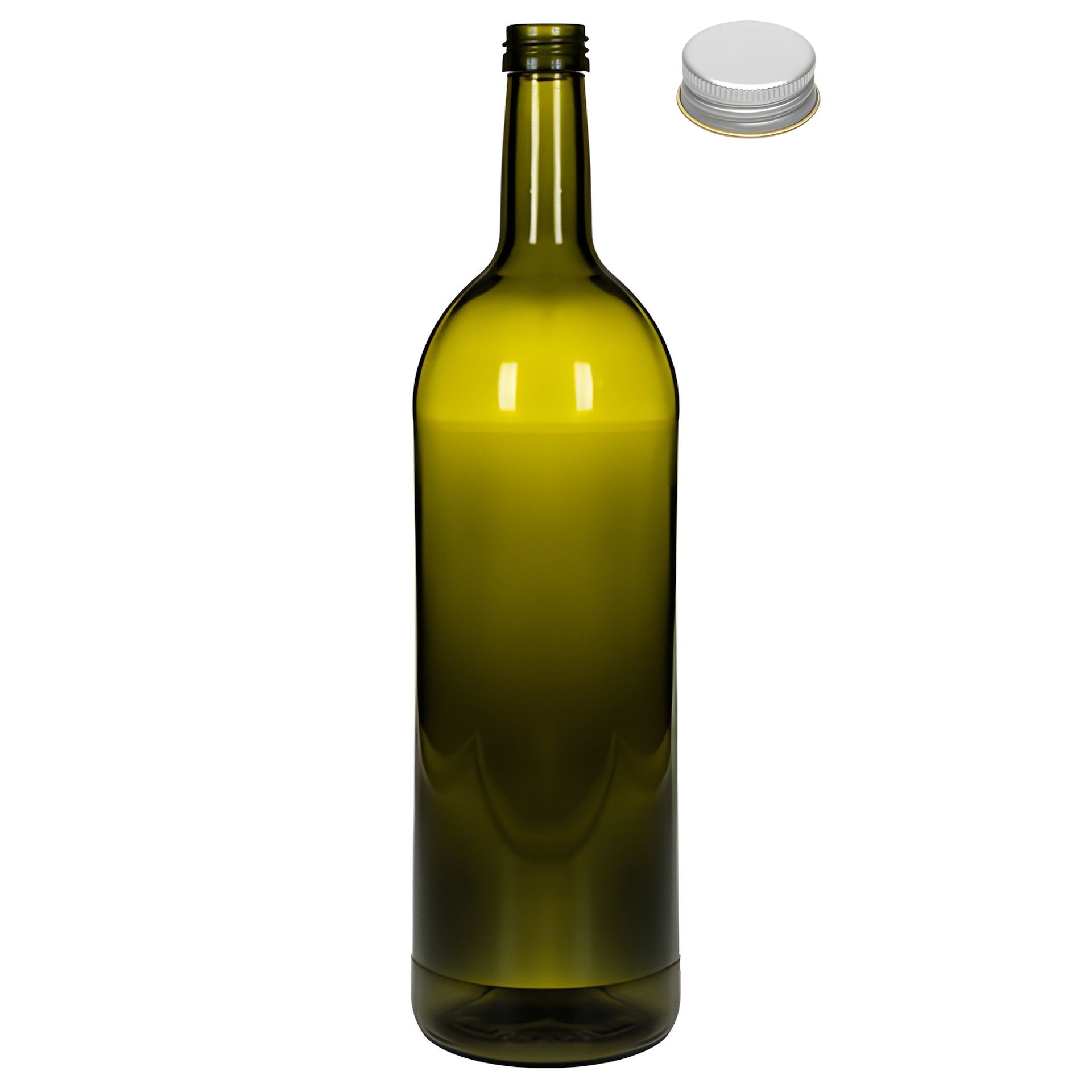 Glasflasche 1000 ml Weinflasche grün Glasflasche 1000 ml Weinflasche grün