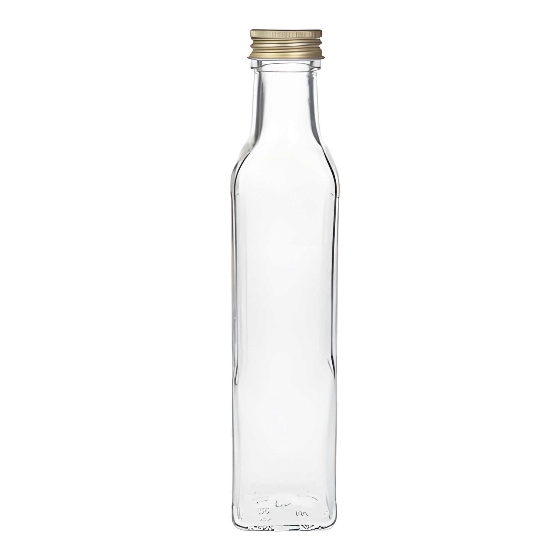 Glasflasche 250 ml viereckig