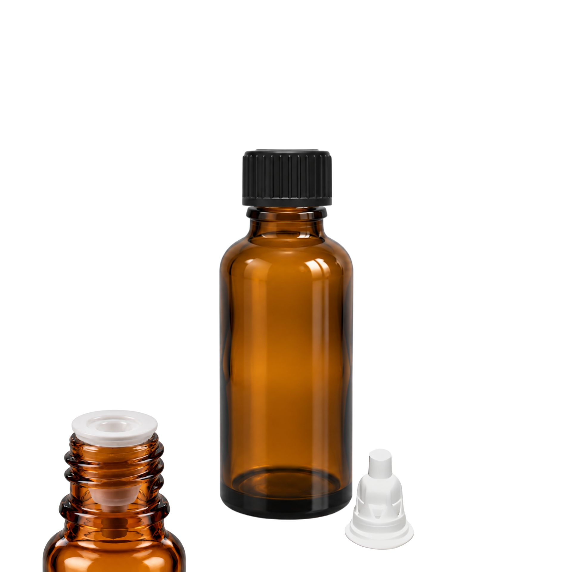 Tropfflasche   30 ml braun Glas Dosierflasche