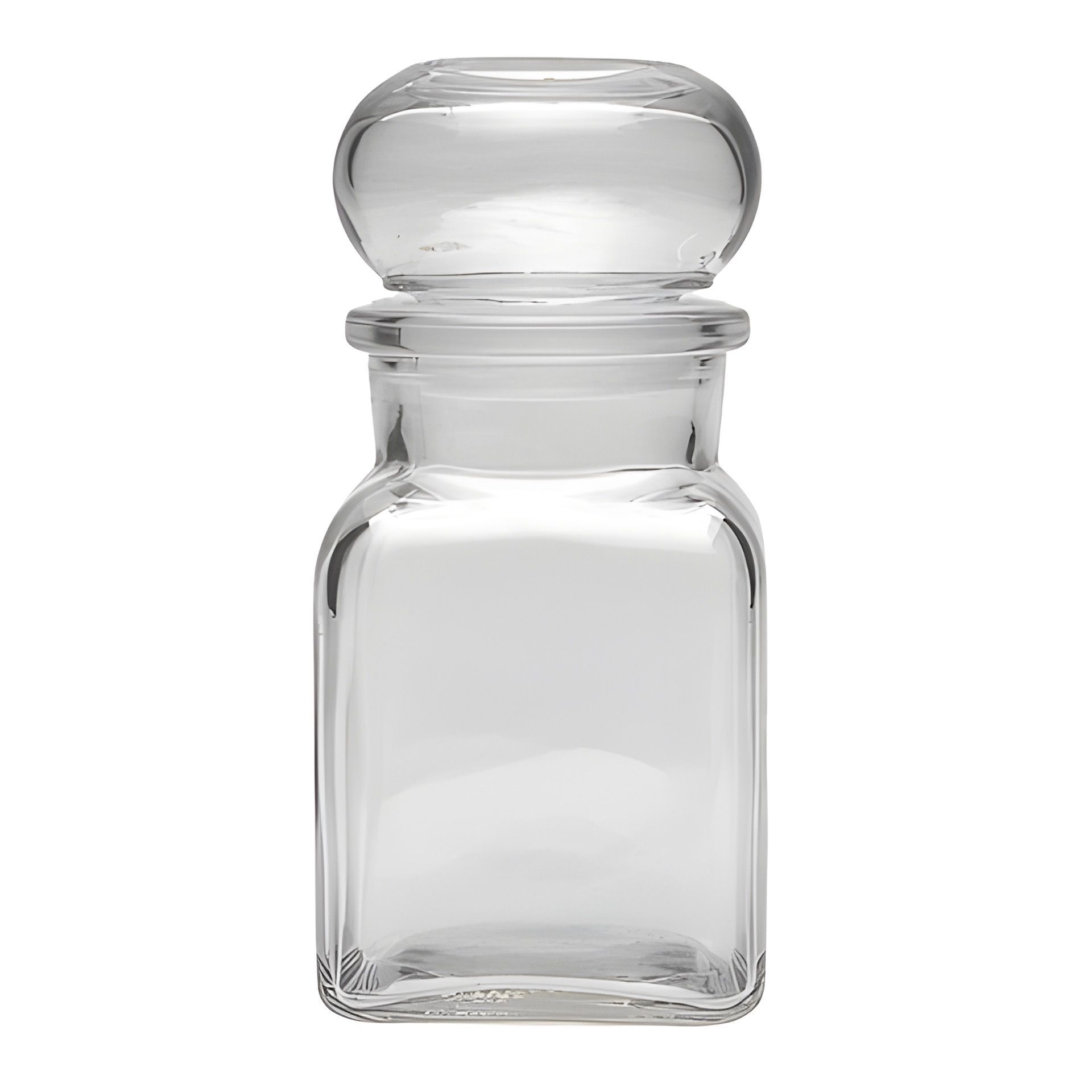 Stopfenglas  150 ml eckig mit Glasstopfen