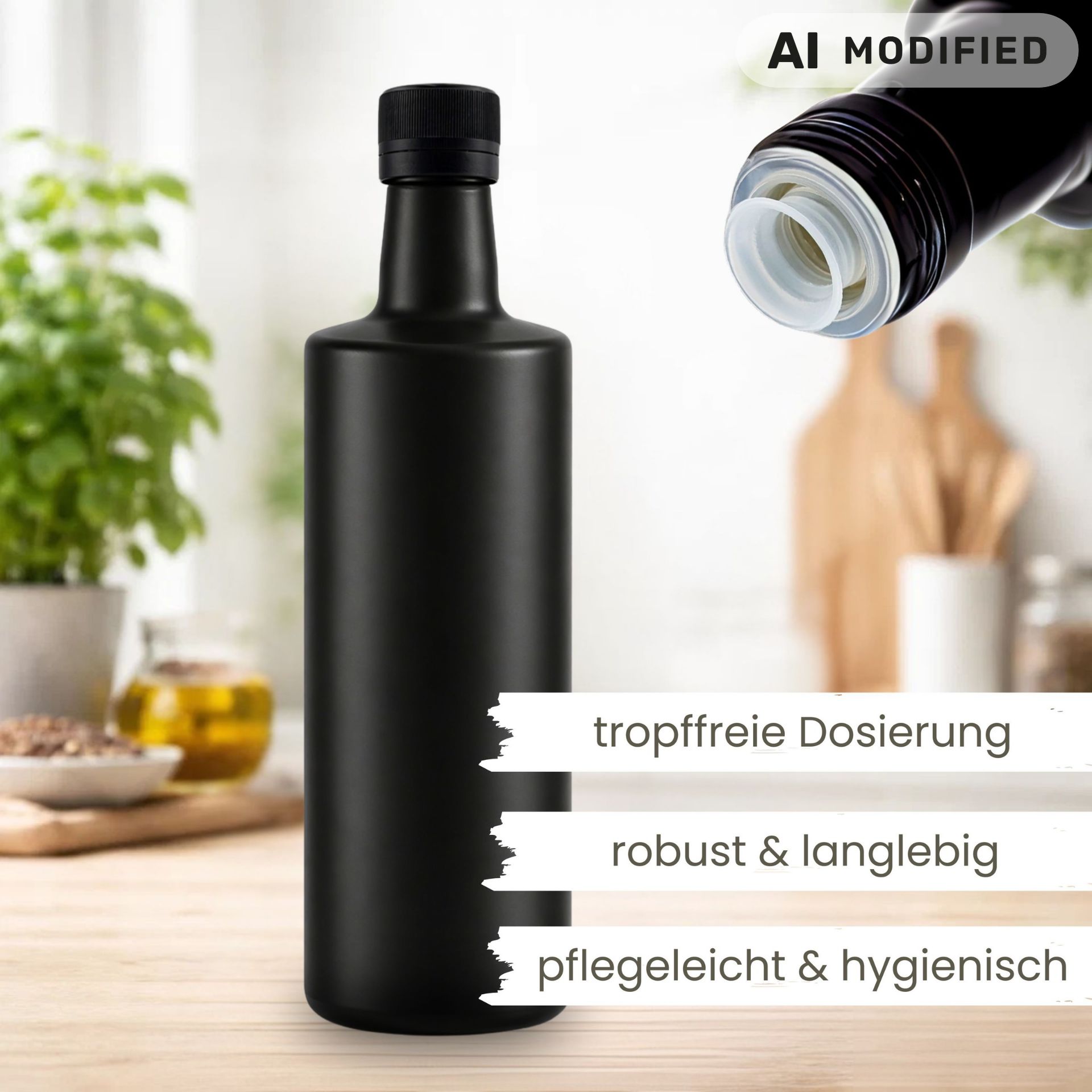 schwarze Ölflasche 500 ml