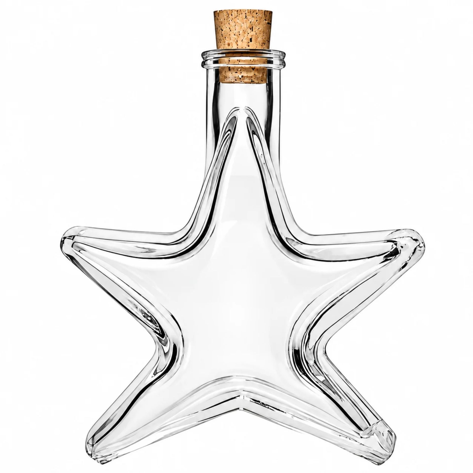 Glasflasche  100 ml Stern mit Korken