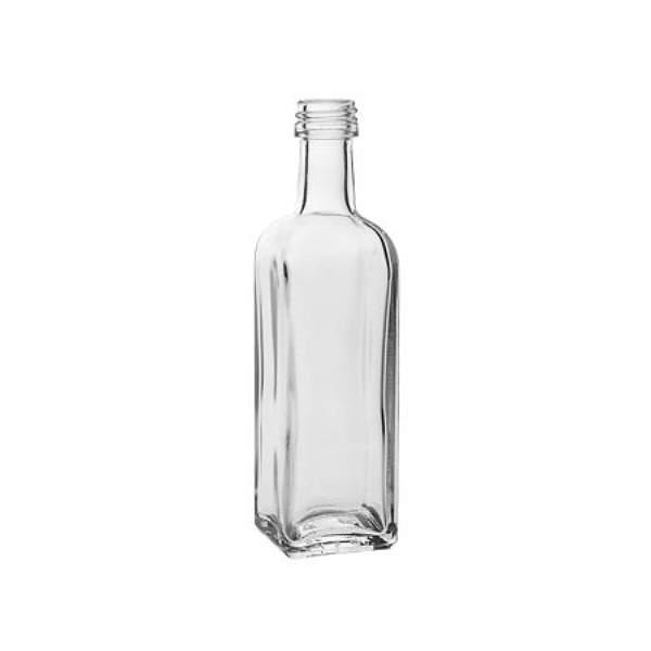 Glasflasche   60 ml viereckig