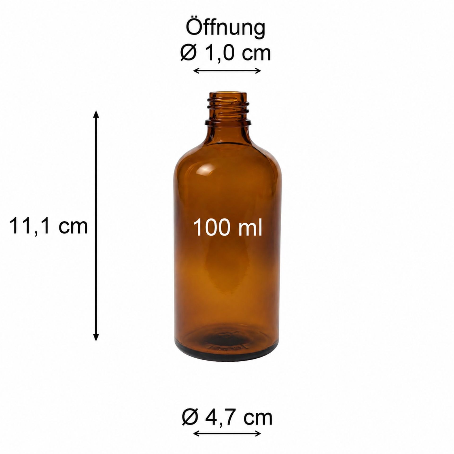 Braune Sprühflasche 100 ml mit Zerstäuber, ideal für kosmetische Anwendungen; Produktbild zeigt die Flasche frontal auf weißem Hintergrund