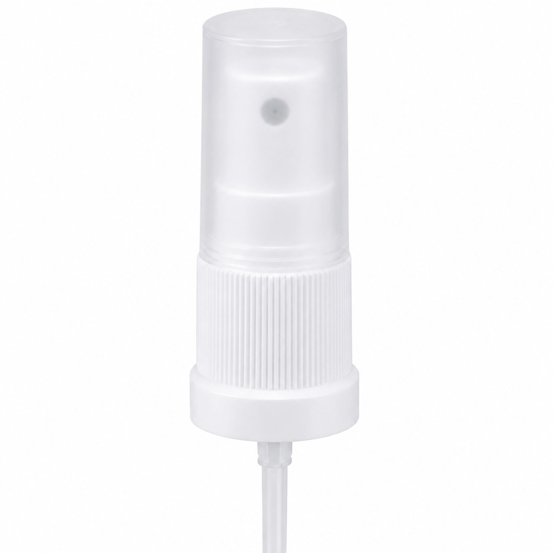 Sprühaufsatz Zerstäuber weiß - Hochwertiger weißer Sprühaufsatz zur Verteilung von Flüssigkeiten, ideal für Flaschen. Perfekt für Anwendungen in Kosmetik, Reinigung und Gartenarbeit. Langlebiges Design mit feinem Sprühnebel für präzise Anwendung.