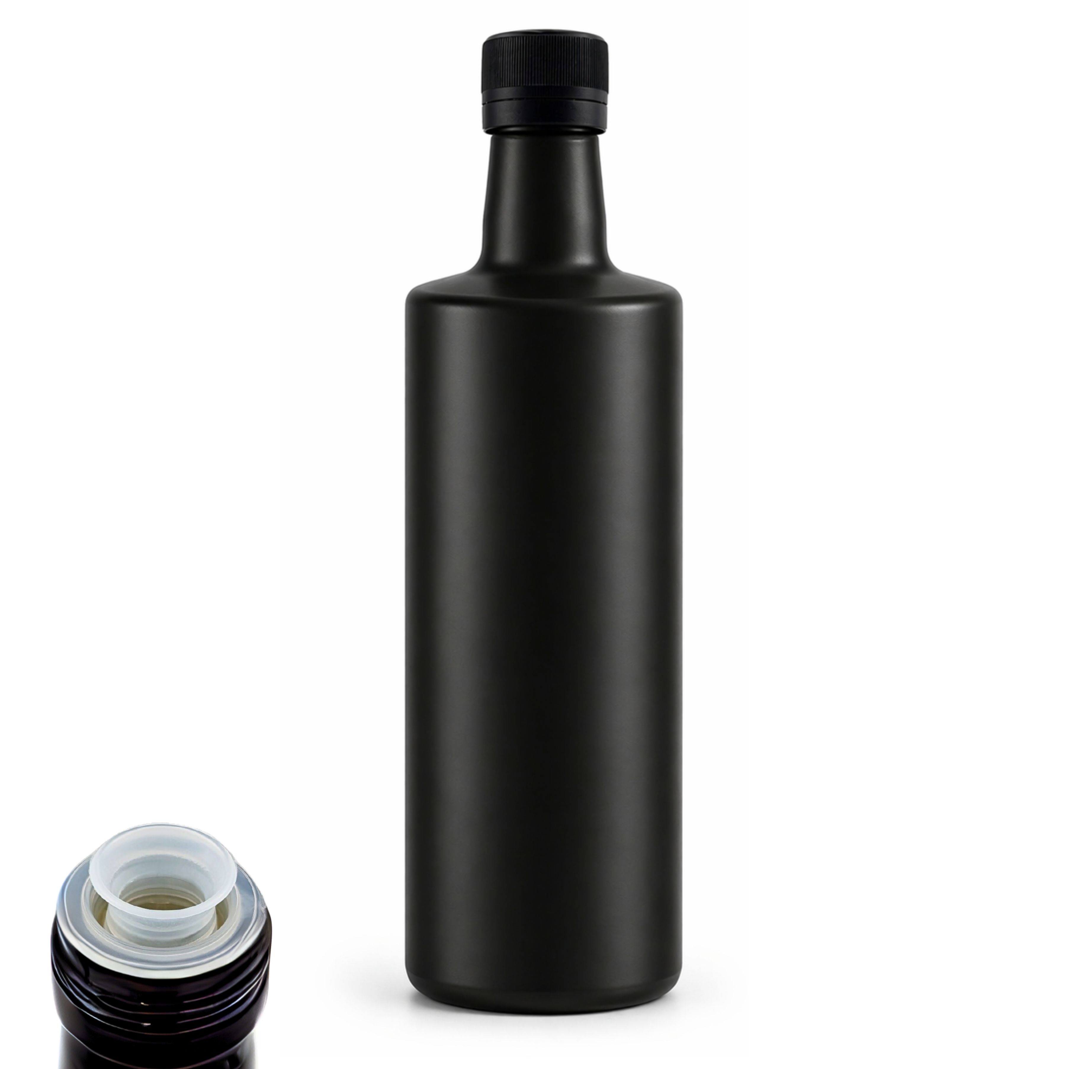 schwarze Ölflasche