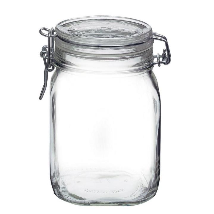 Bormioli Fido 1 Liter Einmachglas Weckglas mit Bügelverschluss Fermentierglas Vorratsdose Glas Vorratsglas Drahtbügelglas