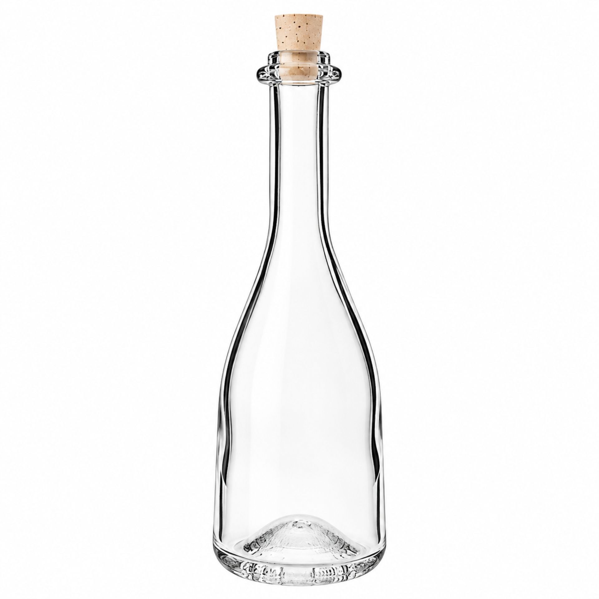 Glasflasche  200 ml bauchig mit Korken