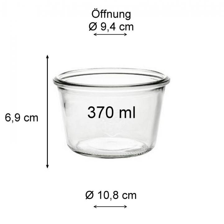 WECK Sturzglas  370 ml Einmachglas  1/4 Liter