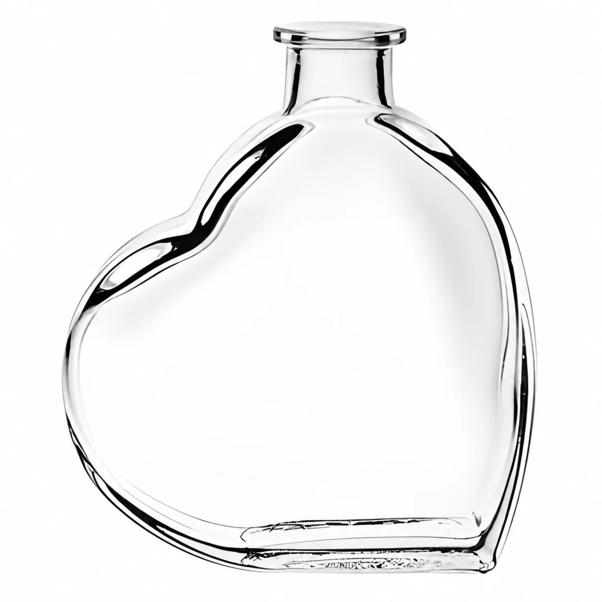 Glasflasche  200 ml Herz mit Korken