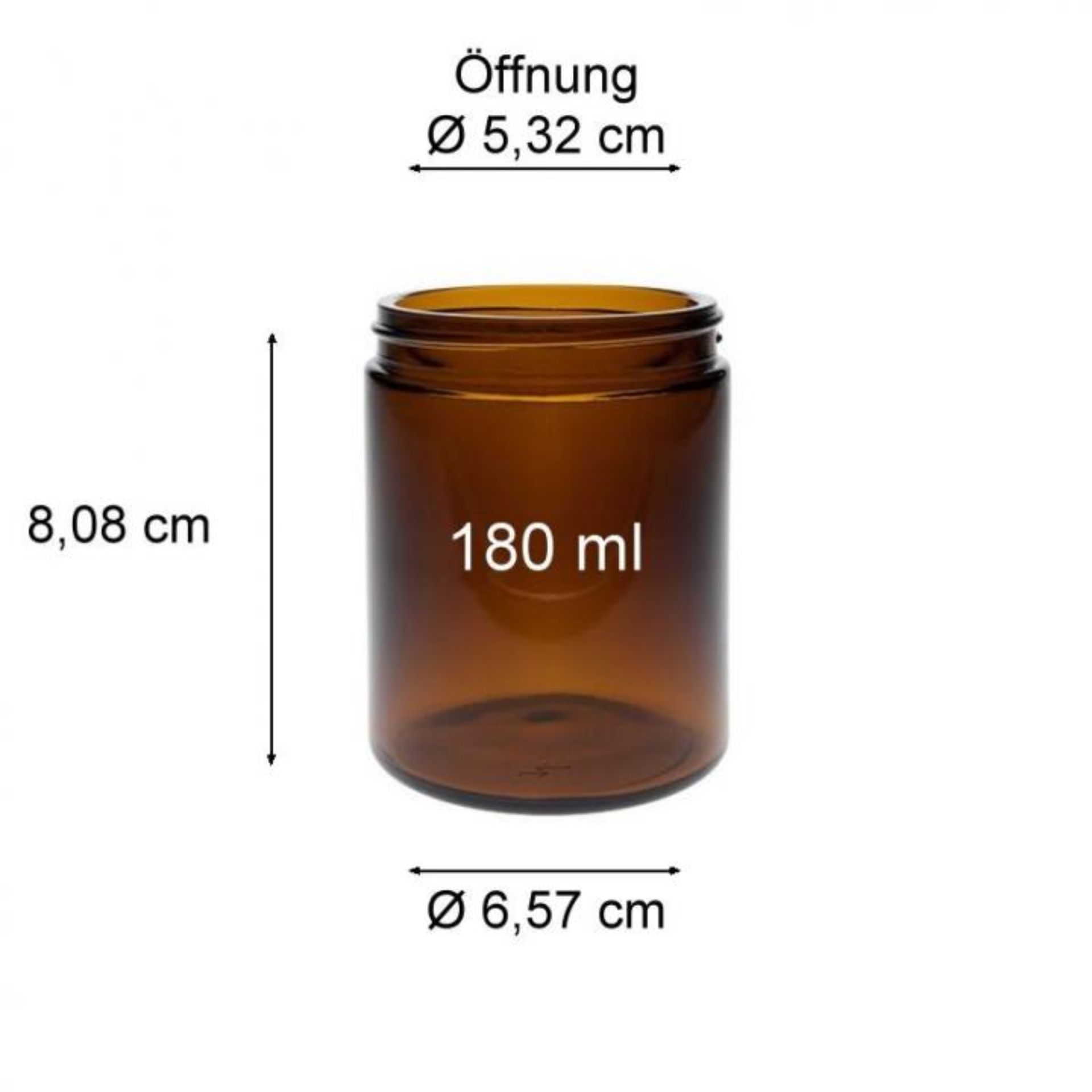 Bild eines braunen 180 ml Glastiegels mit Deckel, ideal zur Aufbewahrung von Cremes und Salben. Hochwertiges, langlebiges Design für optimalen Produktschutz. Perfekt für kosmetische Anwendungen und umweltfreundliche Verpackungslösungen.