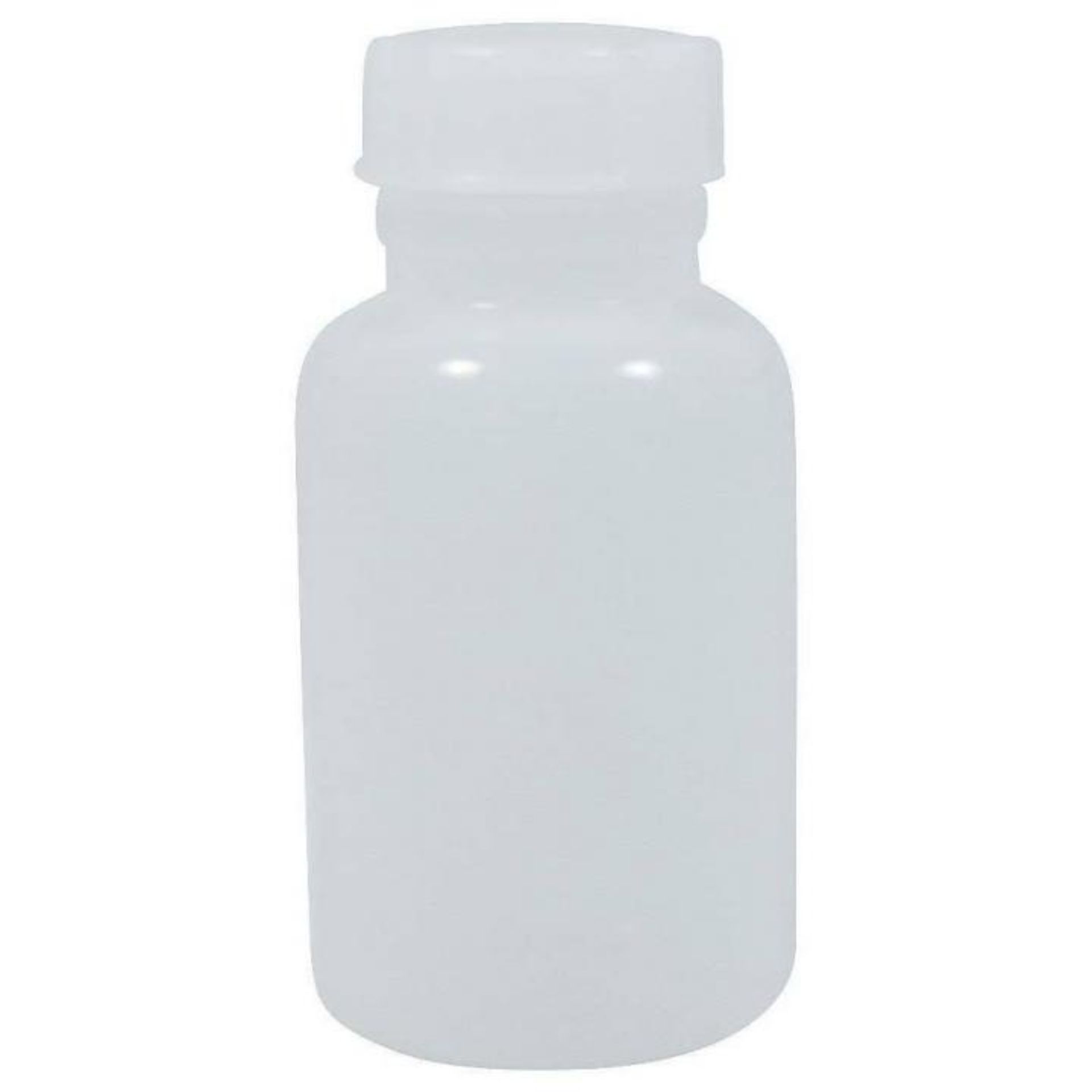 Abgebildet ist eine 250 ml Laborflasche aus Polyethylen (PE) mit weitem Hals, ausgestattet mit einem sicheren Schraubverschluss. Ideal für chemische Labore und industrielle Anwendungen.