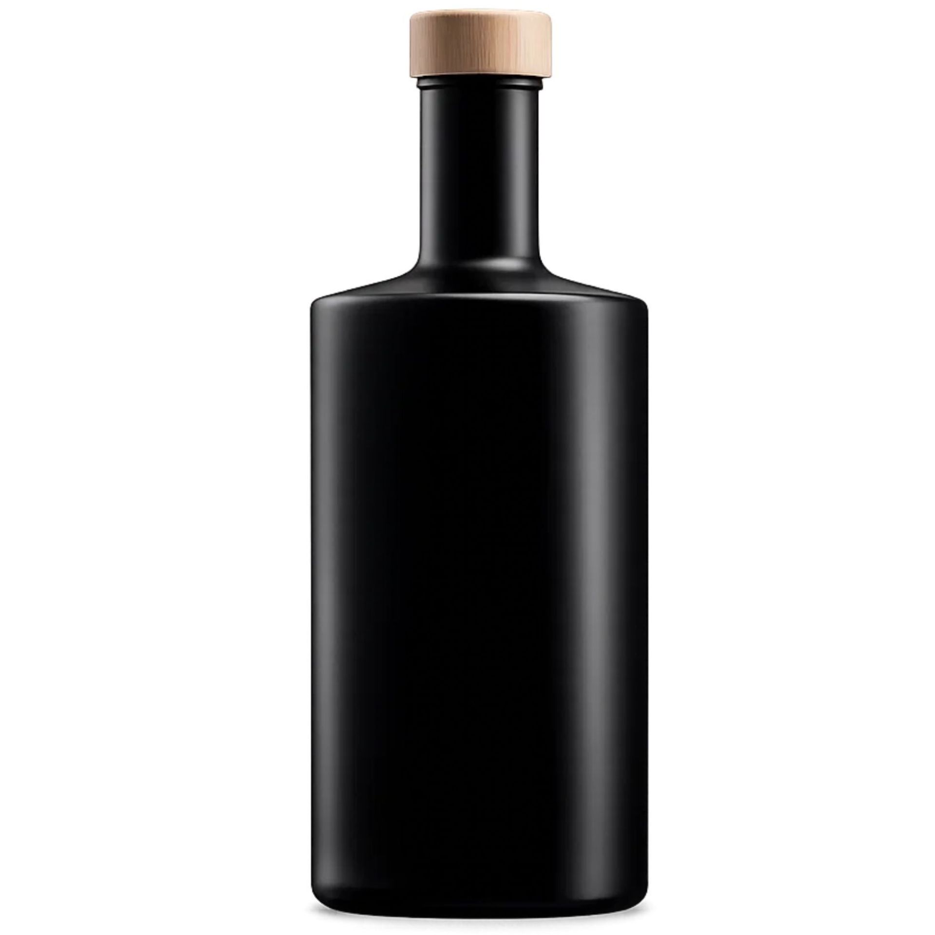 Glasflasche  500 ml mikken ART schwarz Holzdeckel