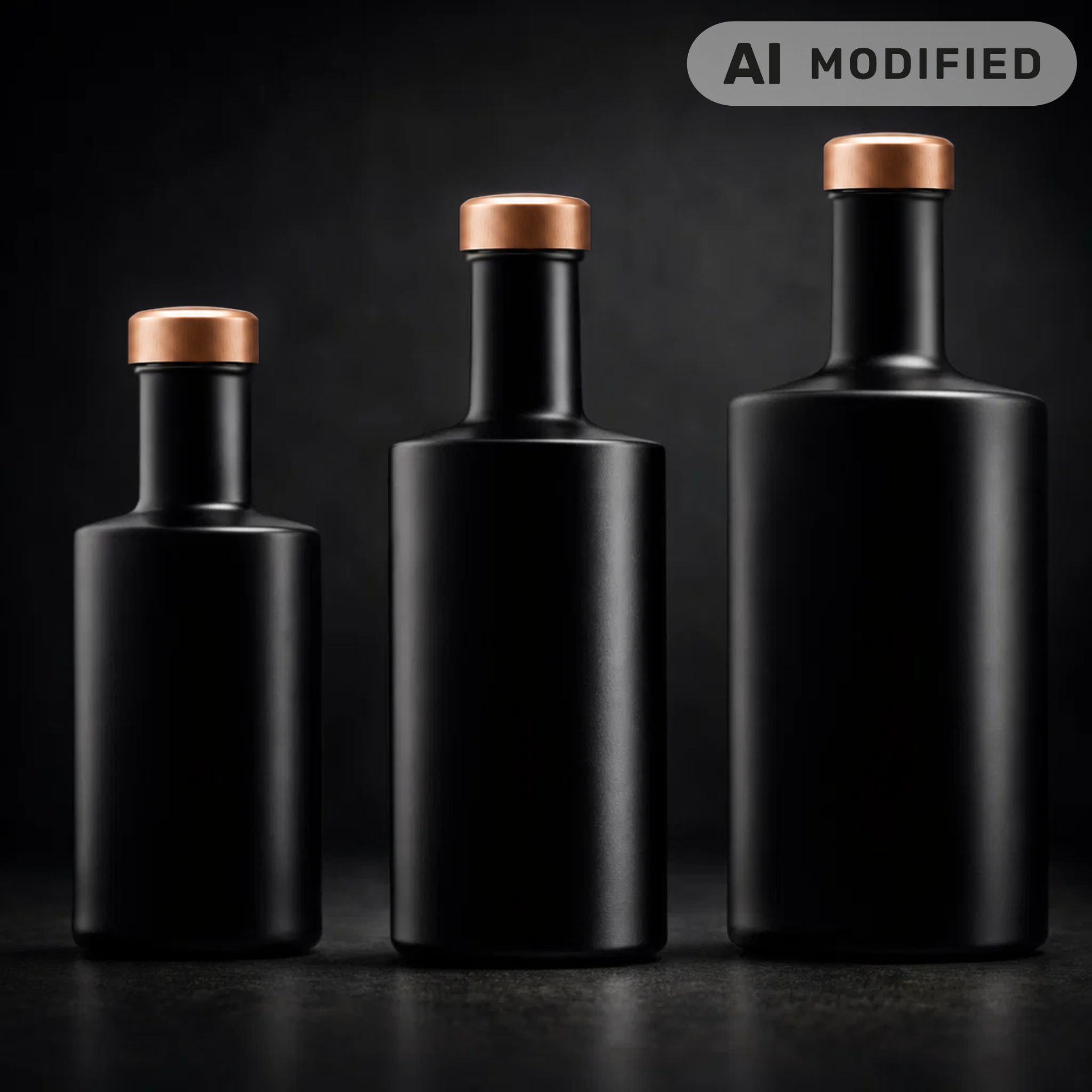 Glasflasche  350 ml mikken ART schwarz