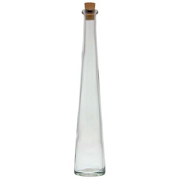 Glasflasche 200 ml Kegel mit Korken ideal für Öle und Liköre, Produktabbildung - Flaschen Gläser und Dosen.
