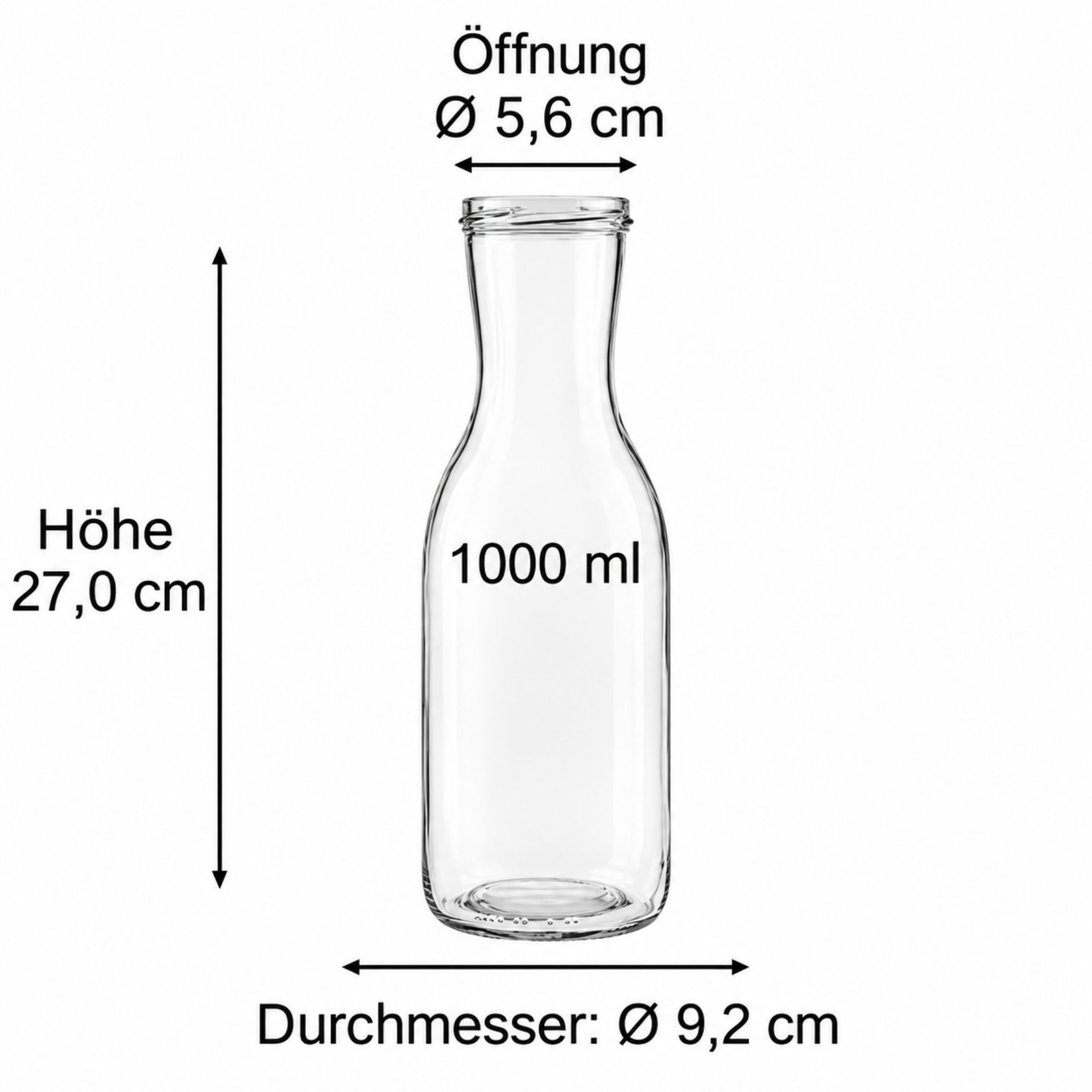Glasflasche 1000 ml Saftflasche mit Deckel in verschiedenen Farben, ideal zum Abfüllen von Säften, Wasser oder anderen Getränken; wiederverwendbar und umweltfreundlich; stilvolles und langlebiges Design.