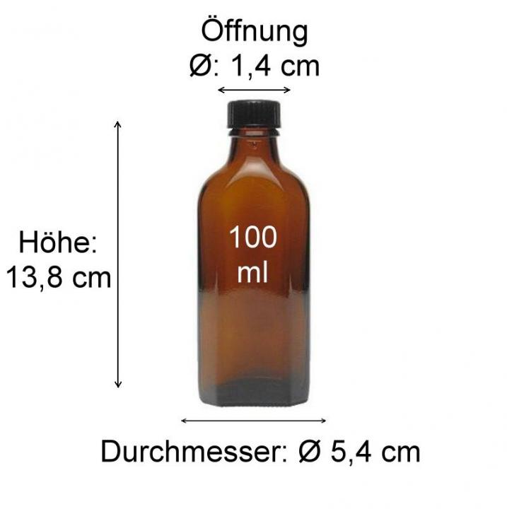 Apothekerflasche  100 ml Meplatflasche braun