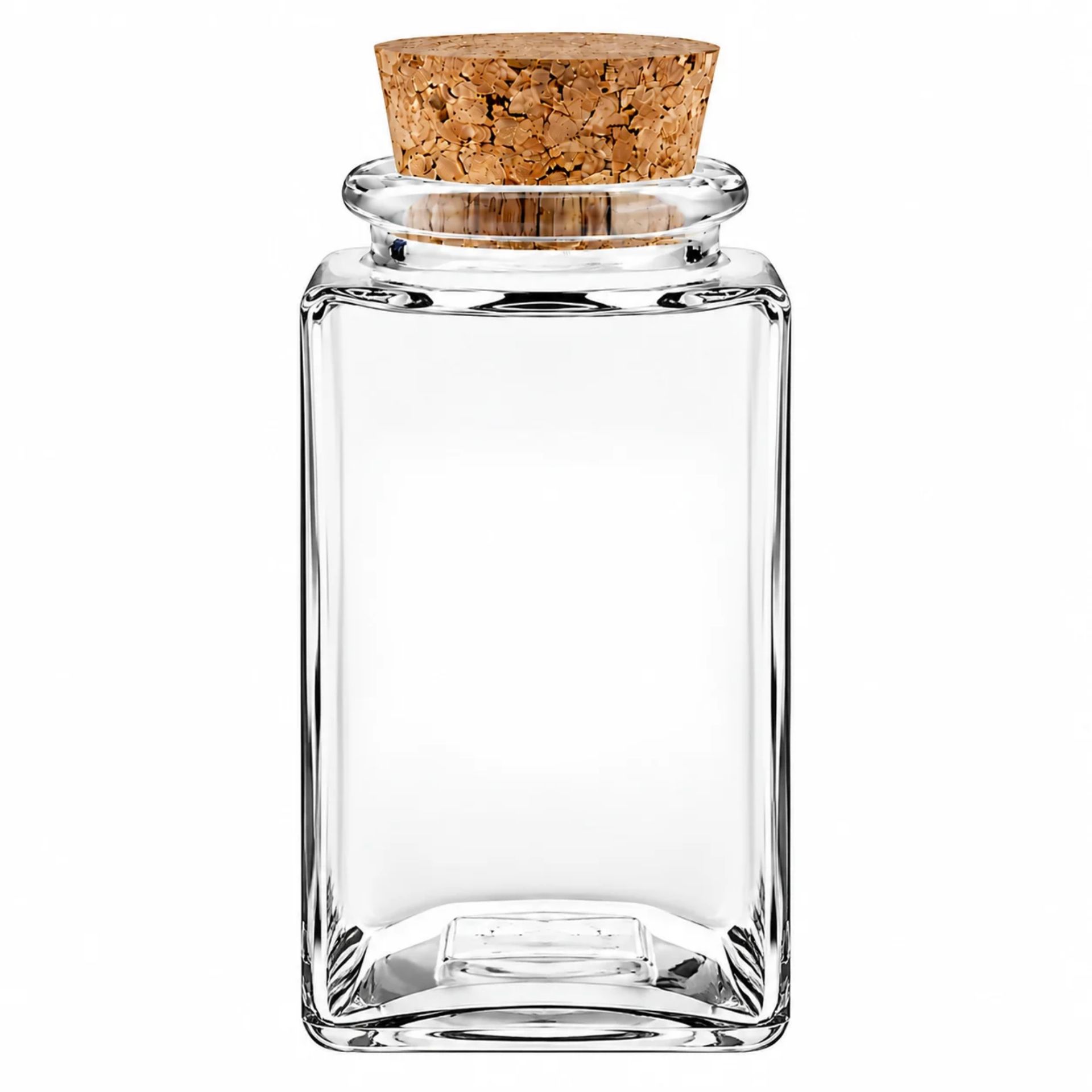 Korkenglas  100 ml Gewürzglas mit Korken eckig
