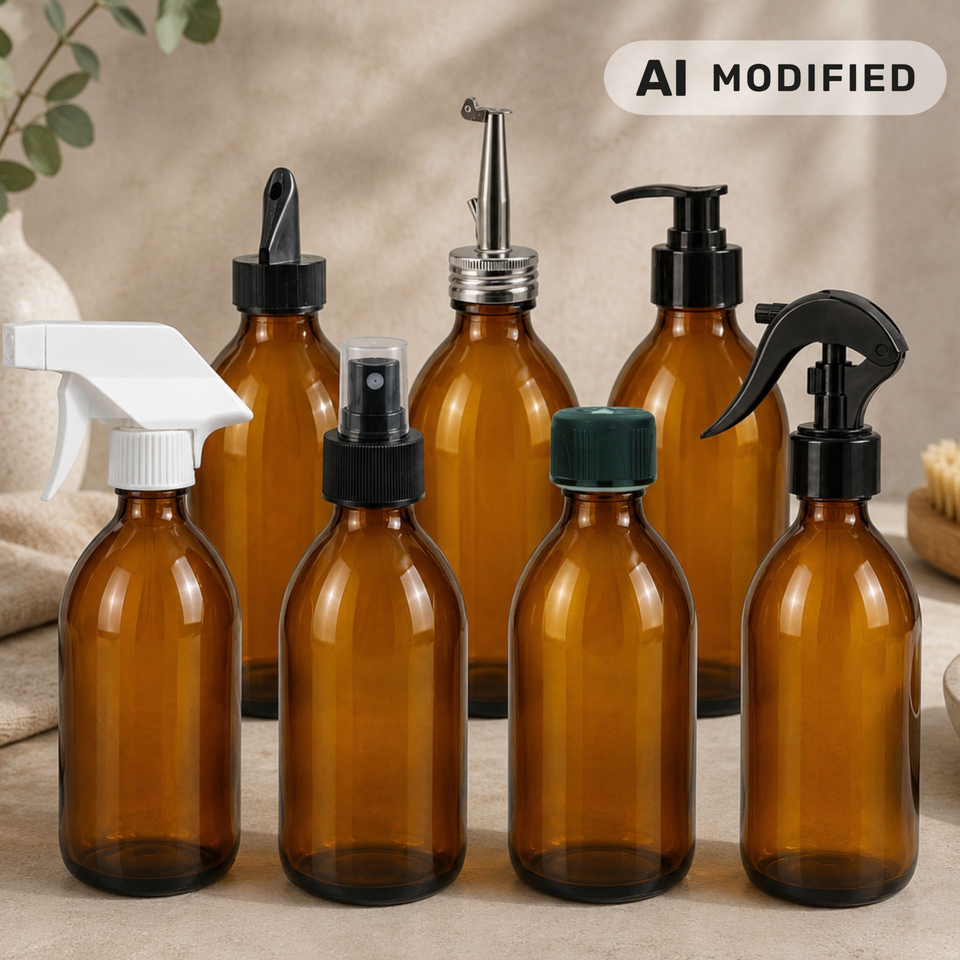 Apothekerflasche  250 ml Glas Kunststoff-Ausgießer