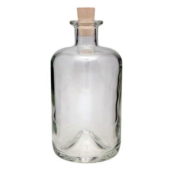  500 ml Apothekerflasche mit Korken Klarglas