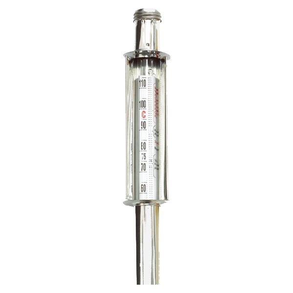 Einkochthermometer mit Edelstahlsonde und digitaler Anzeige zur präzisen Temperaturkontrolle beim Einkochen und Konservieren von Lebensmitteln. Perfekt für den Einsatz in der Küche.