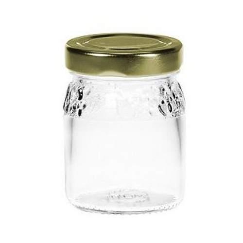 50 ml Rundglas Marmeladengläser mit Dekor