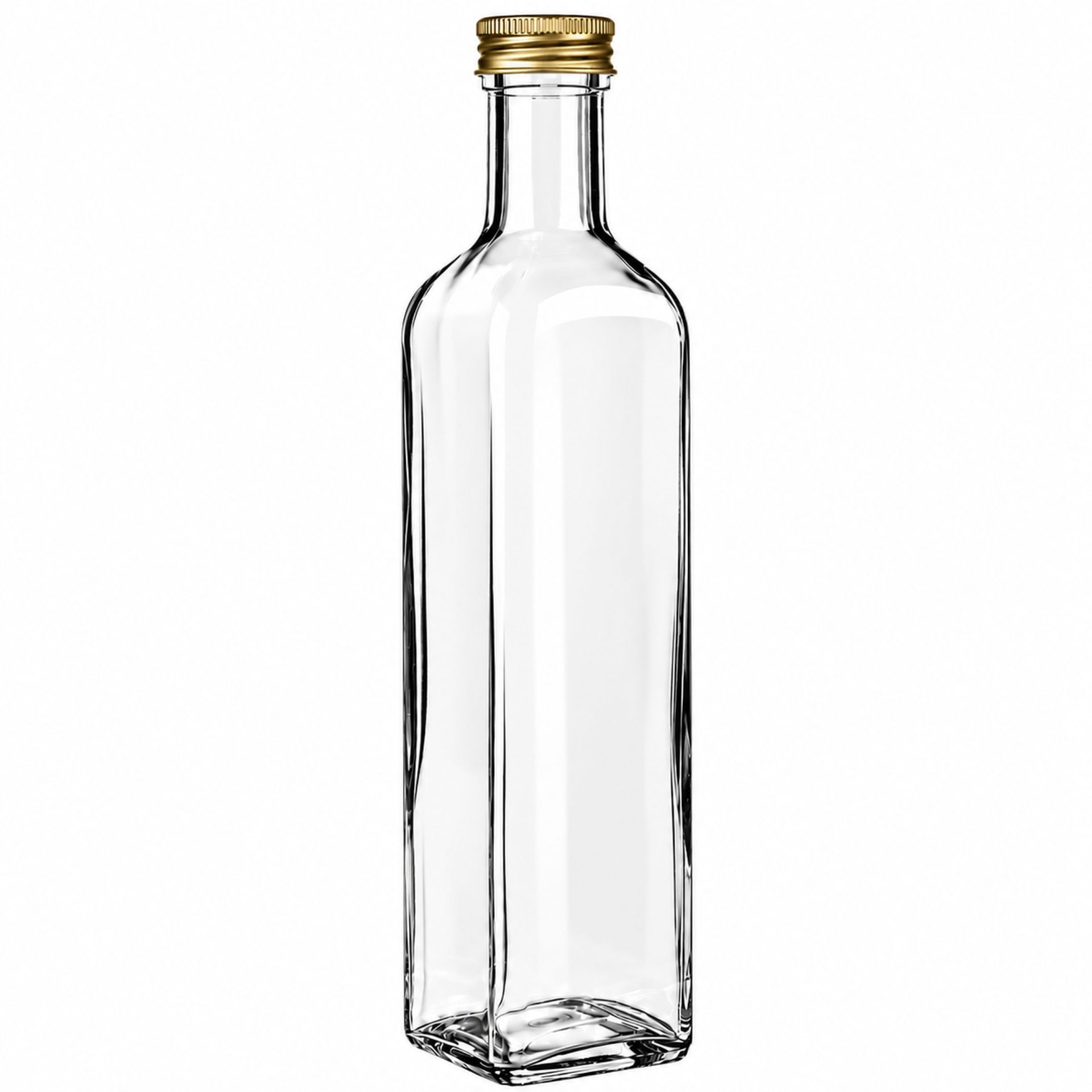 Glasflasche  500 ml eckig Marasca klar