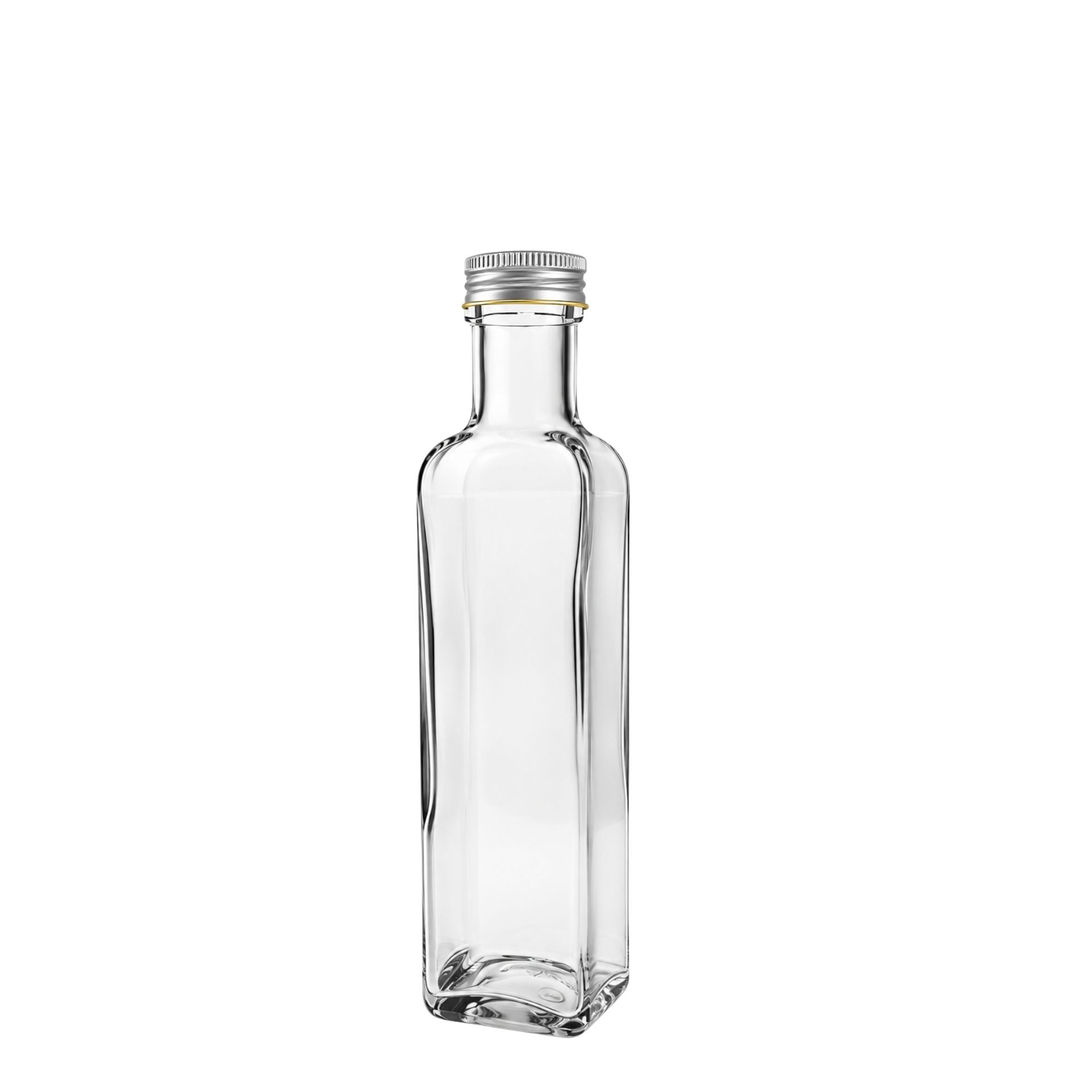 Glasflasche  250 ml eckig Marasca klar