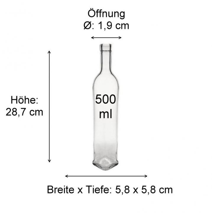 Glasflasche  500 ml mit Korken