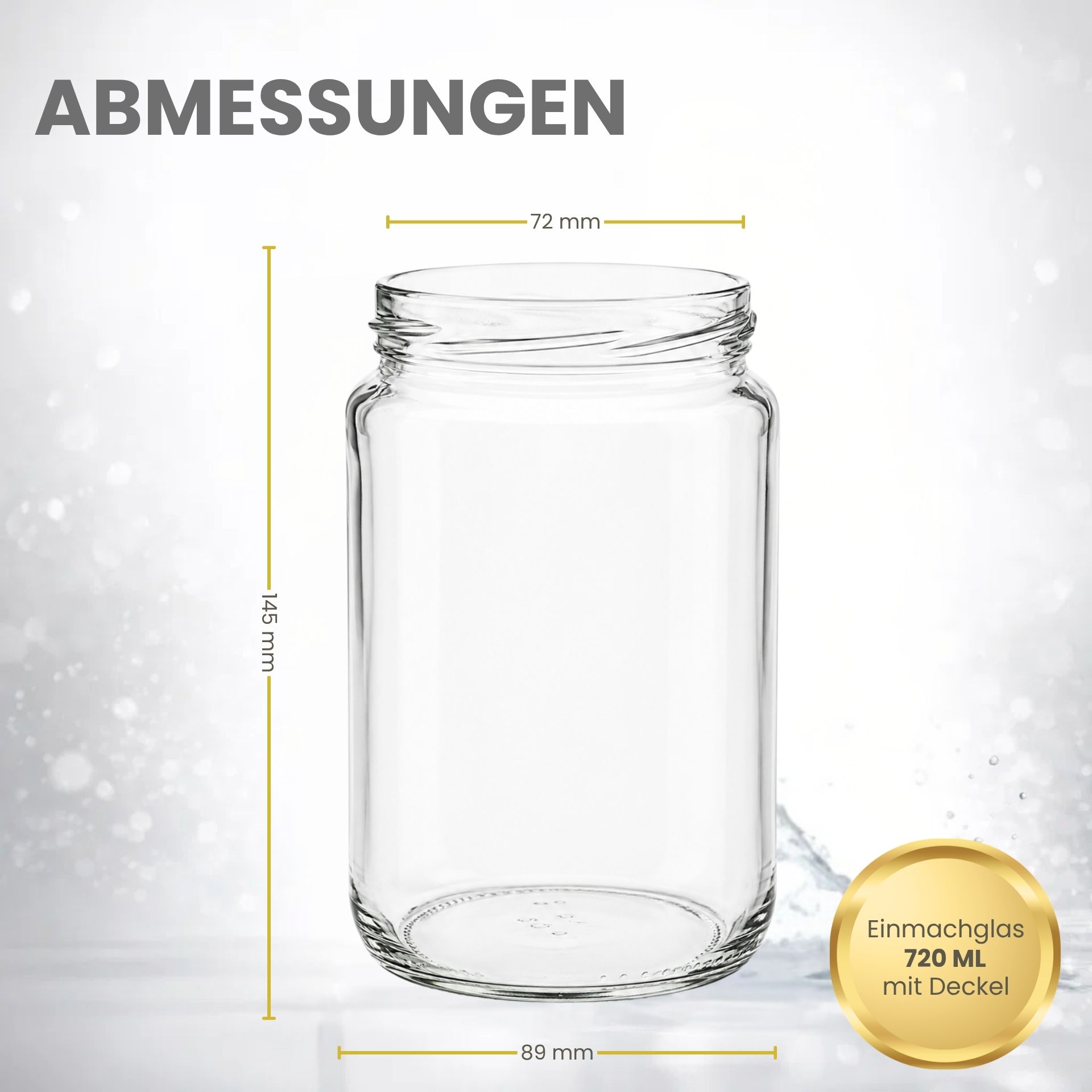 Einmachglas 720 ml - Vorratsglas mit Deckel in verschiedenen Farben, ideal zur Aufbewahrung von Lebensmitteln, Marmeladen oder Eingemachtem. Entdecken Sie hochwertige Gläser für Ihre Vorratskammer.