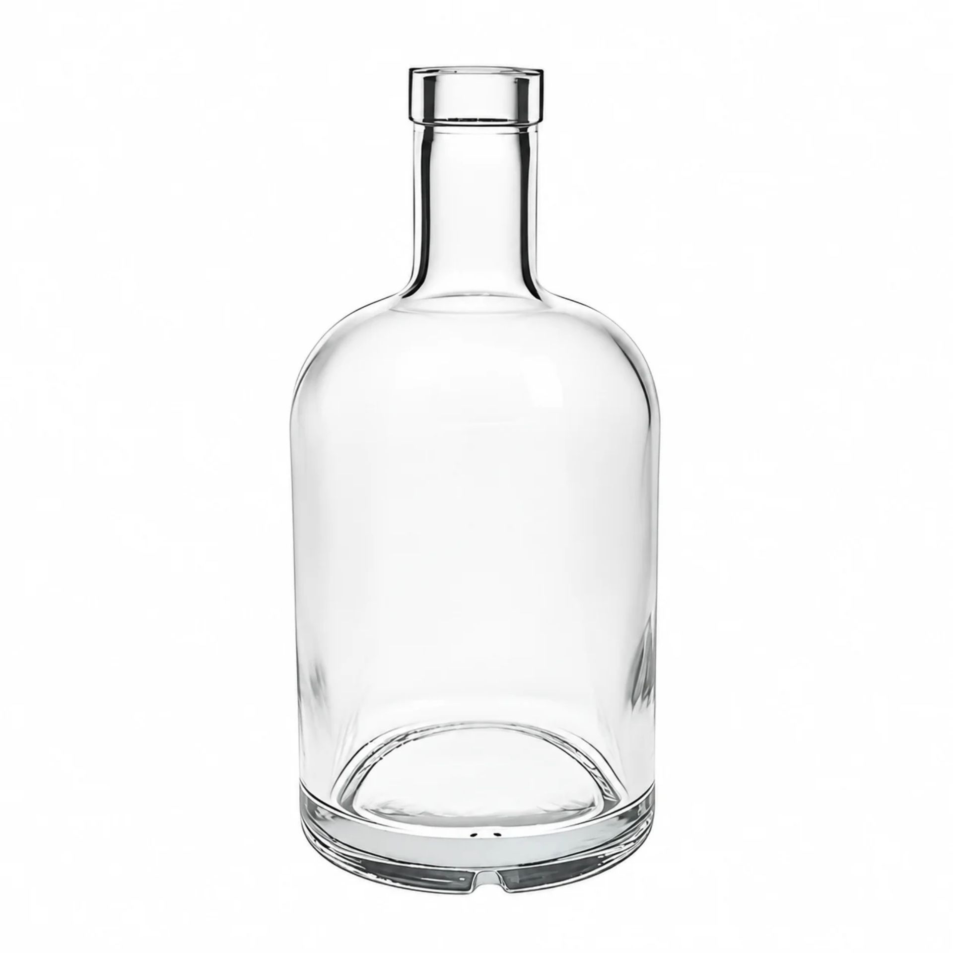 Glasflasche 700 ml mit Korkenverschluss, klassische Form, ideal zur Aufbewahrung von Flüssigkeiten und stilvollen Präsentation von Getränken.