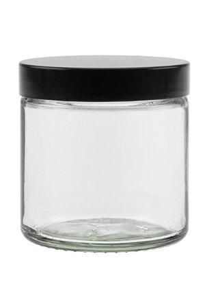 Tiegel 60 ml Glastiegel Klarglas mit Schraubverschluss 
